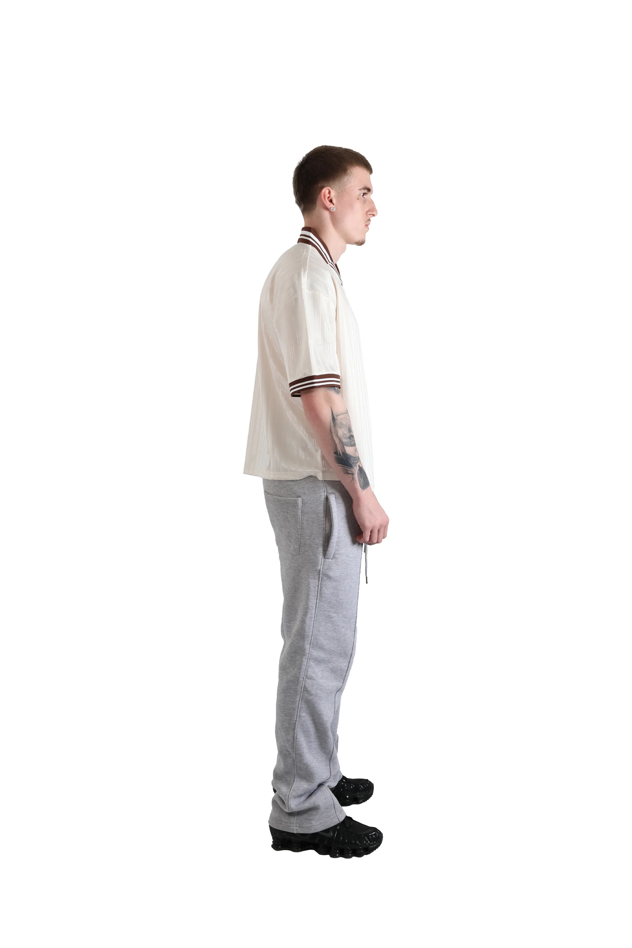 Beige Stripe Jersey 150gsm - Image 8