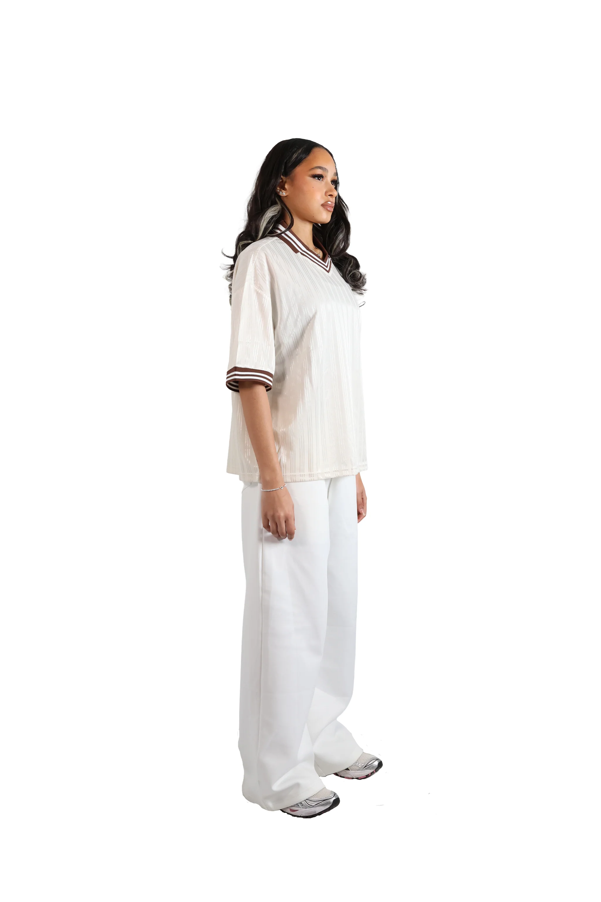 Beige Stripe Jersey 150gsm - Image 9