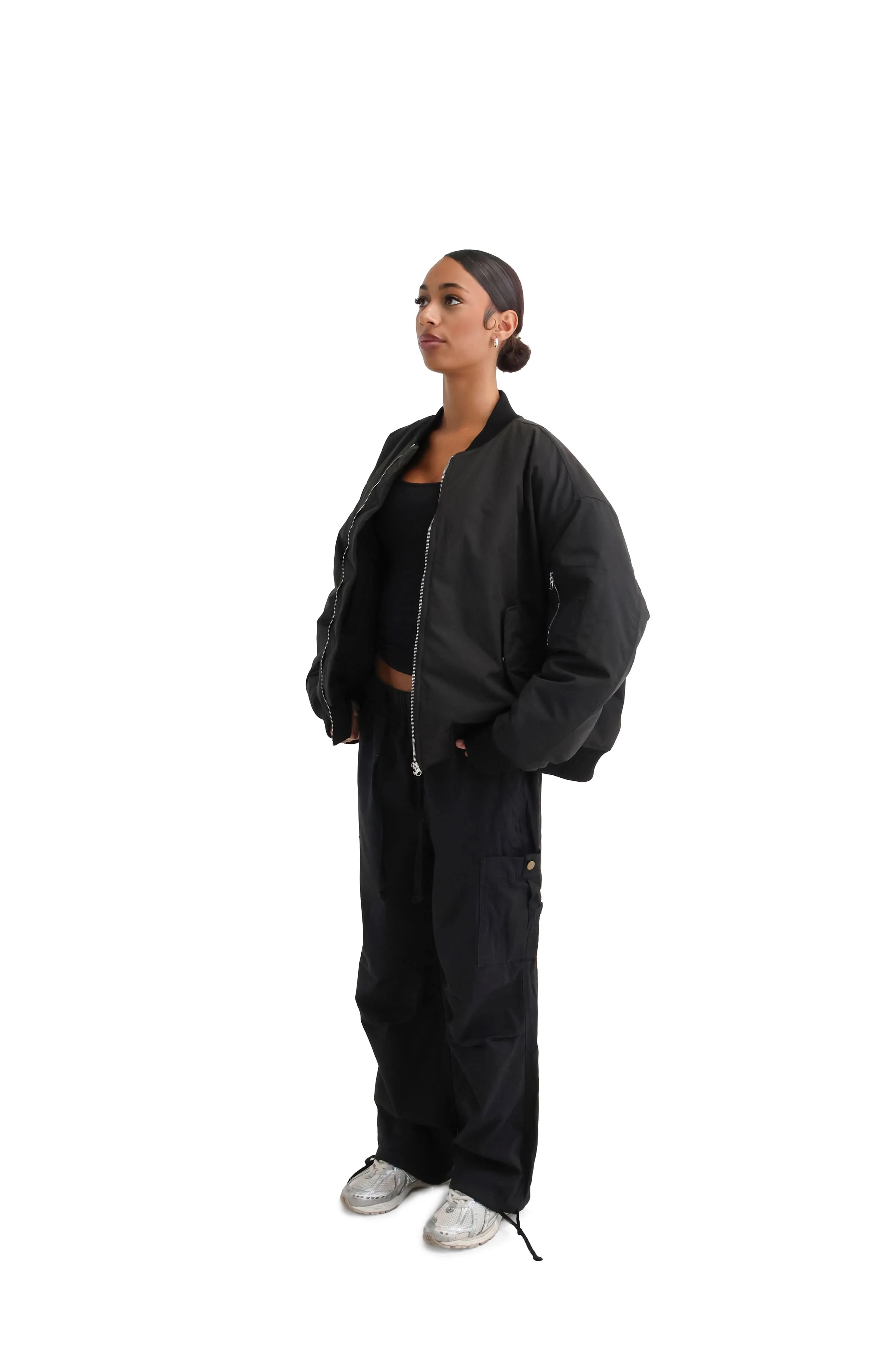 Cropped Bomber Jacket - Image 11