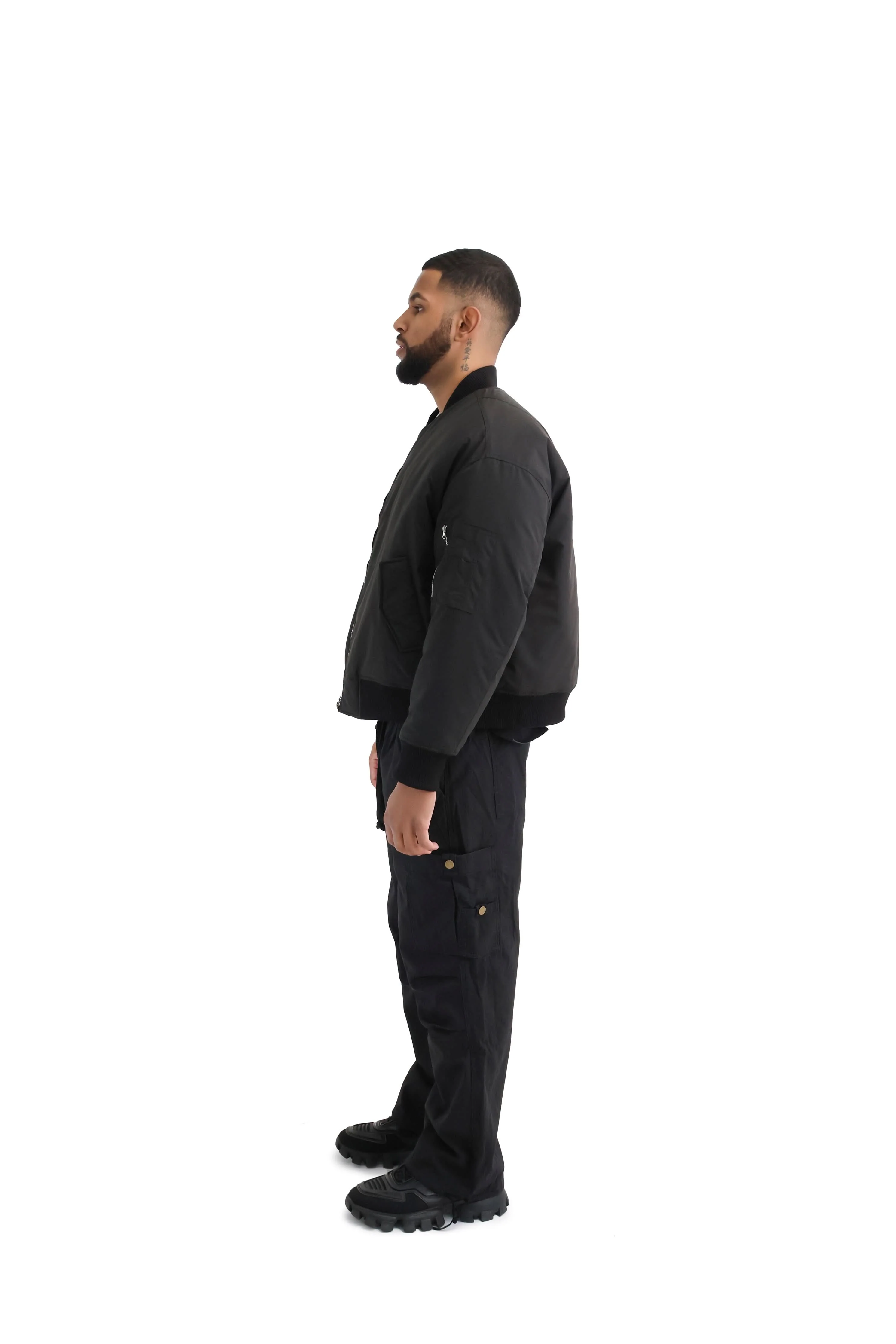 Cropped Bomber Jacket - Image 4