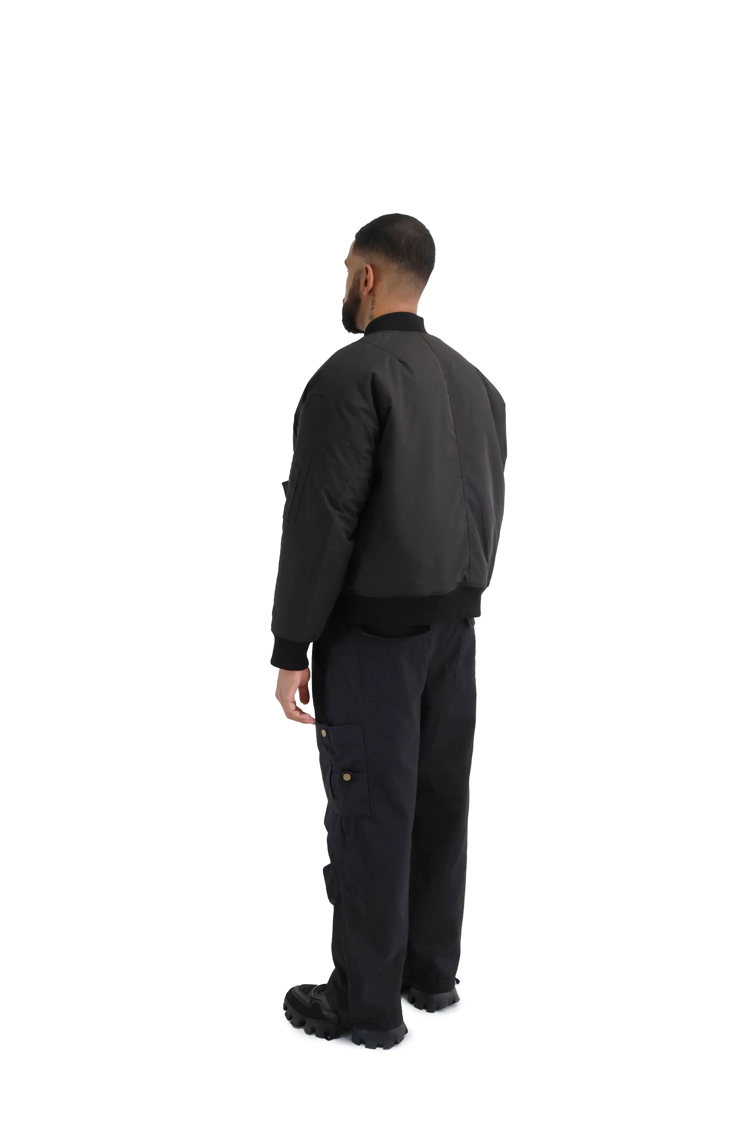 Cropped Bomber Jacket - Image 5