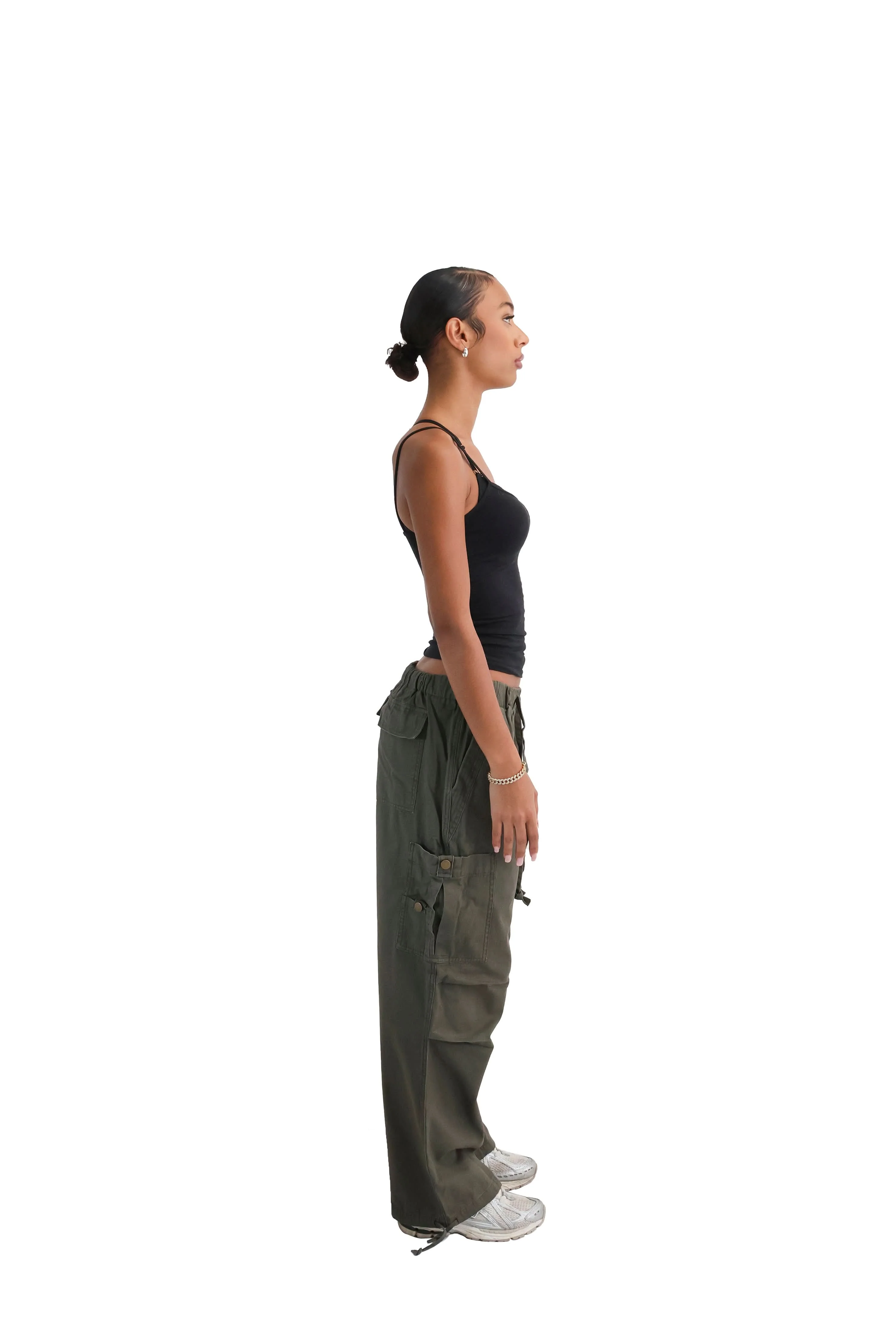 Wide Leg Cargo Trousers - Image 31