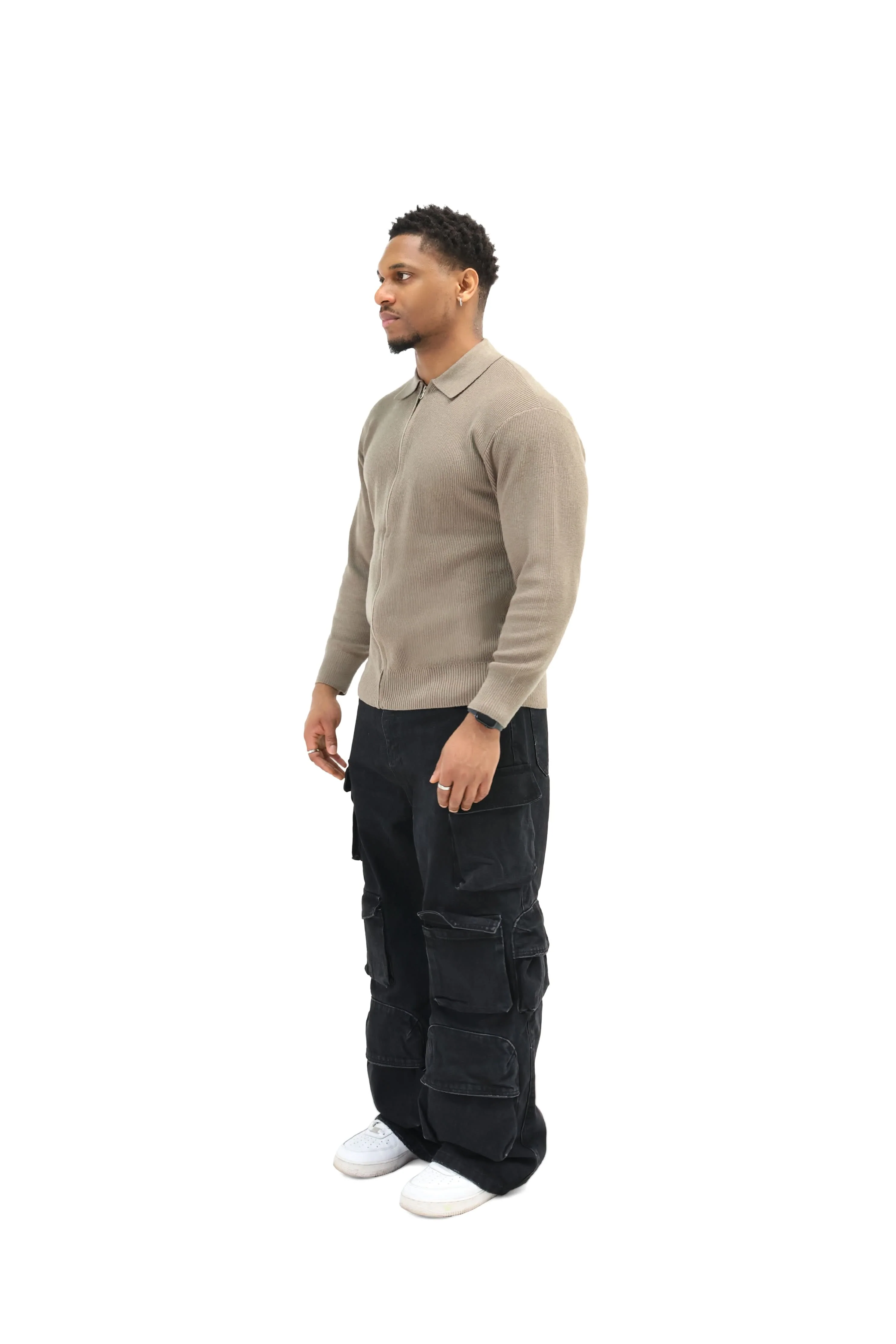 Luxury Silk Full Zip Wool Knit Jumpers - Image 3