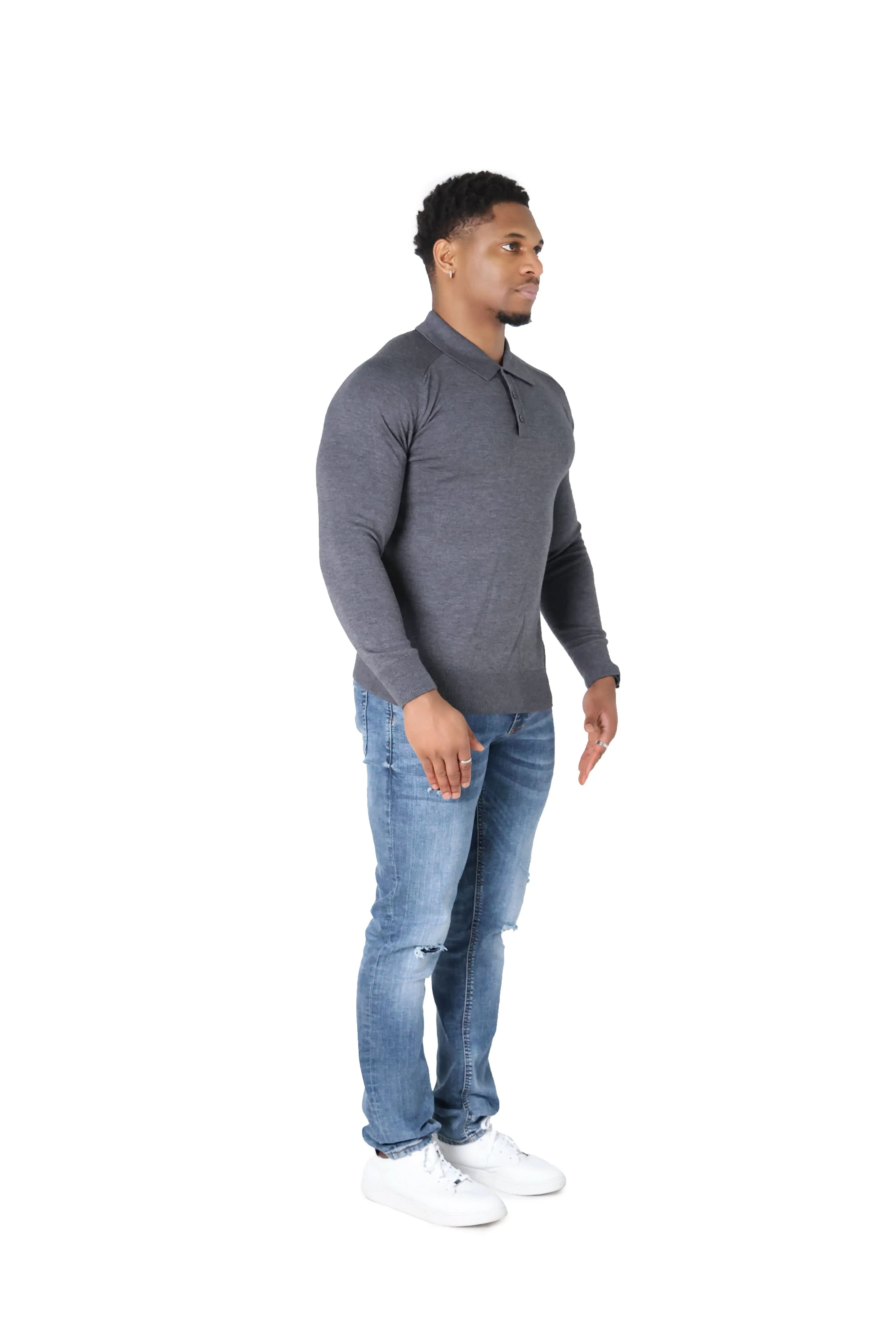 Luxury Silky Wool Knit Long Sleeve Poly Tops - Image 17