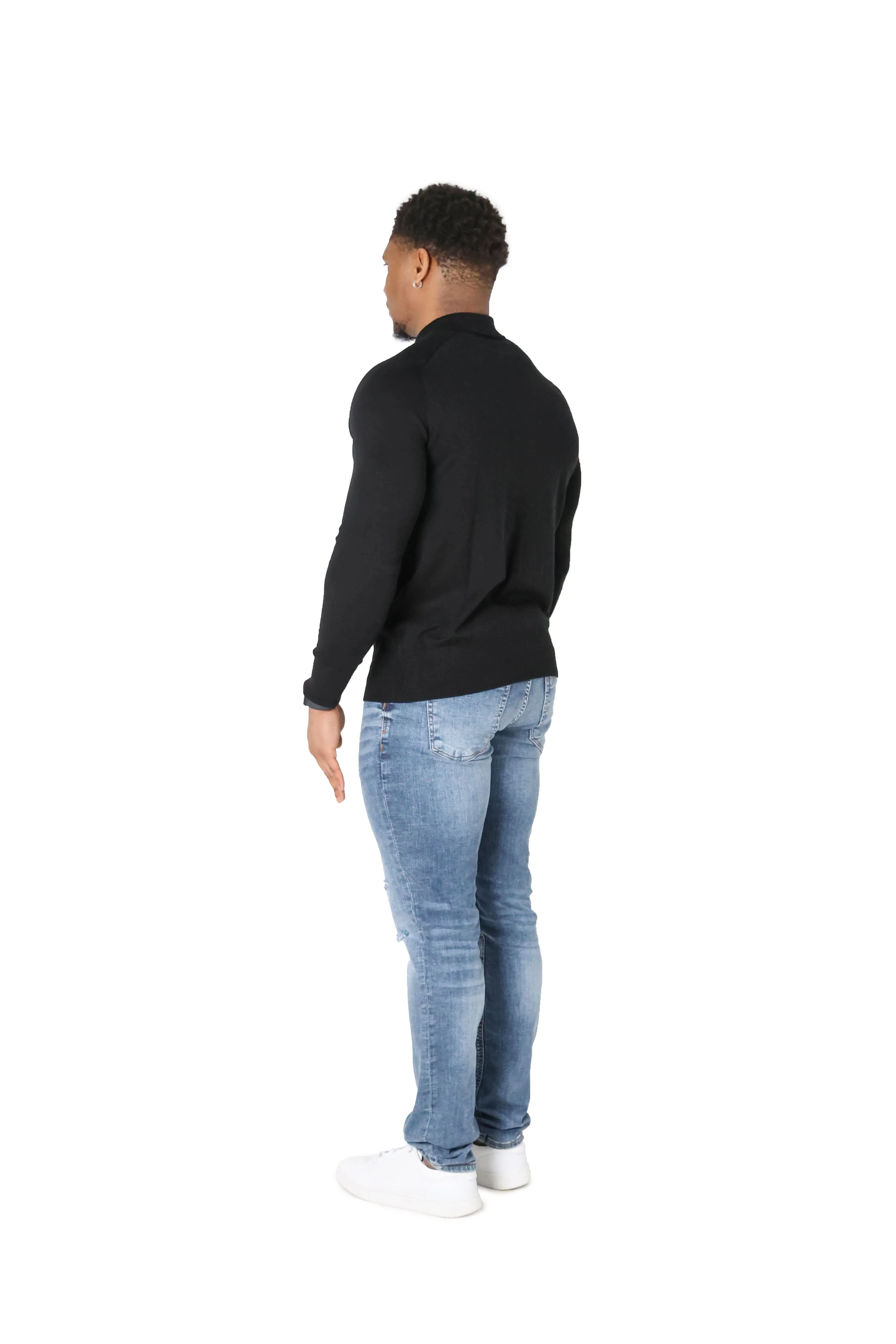 Luxury Silky Wool Knit Long Sleeve Poly Tops - Image 5