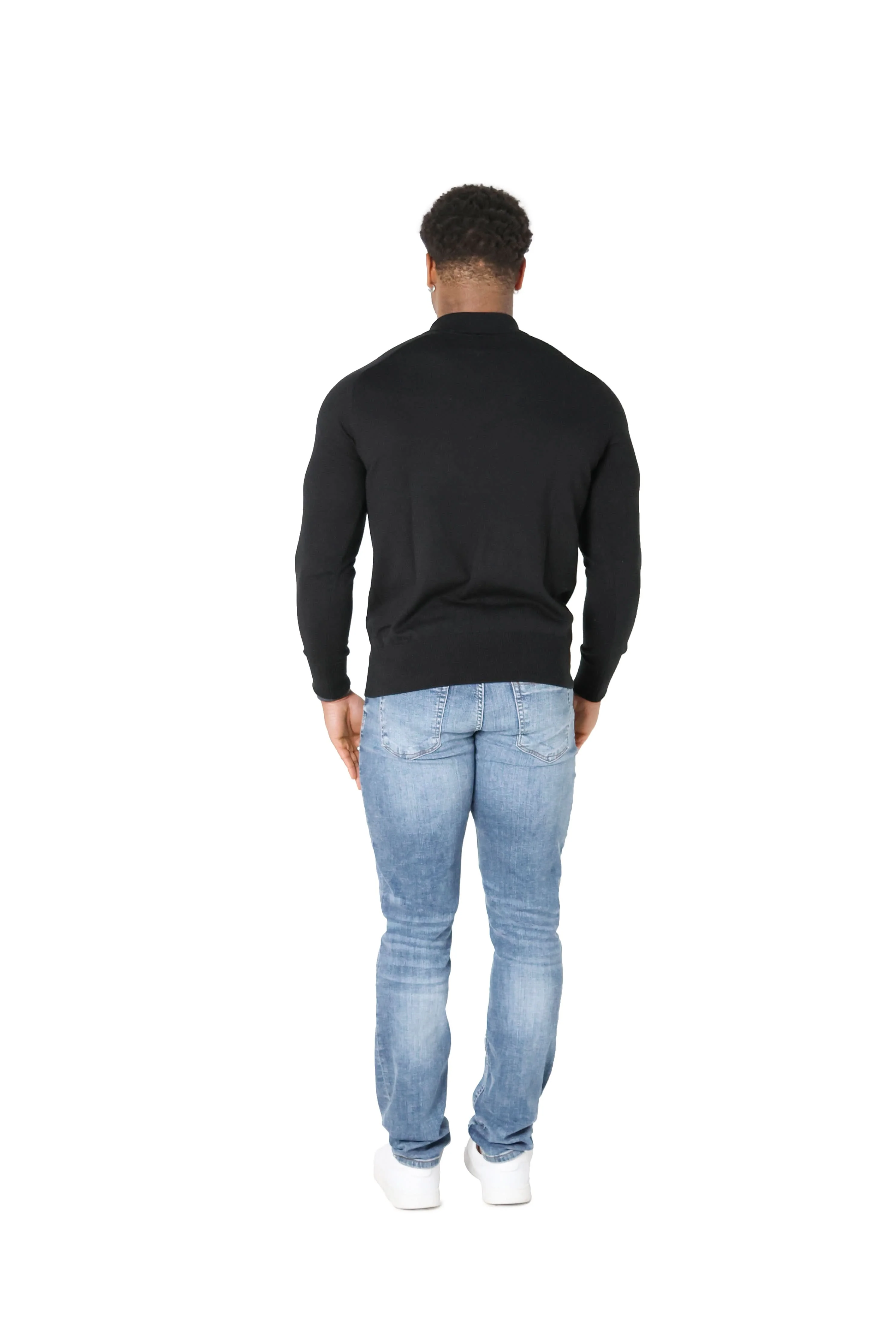 Luxury Silky Wool Knit Long Sleeve Poly Tops - Image 6