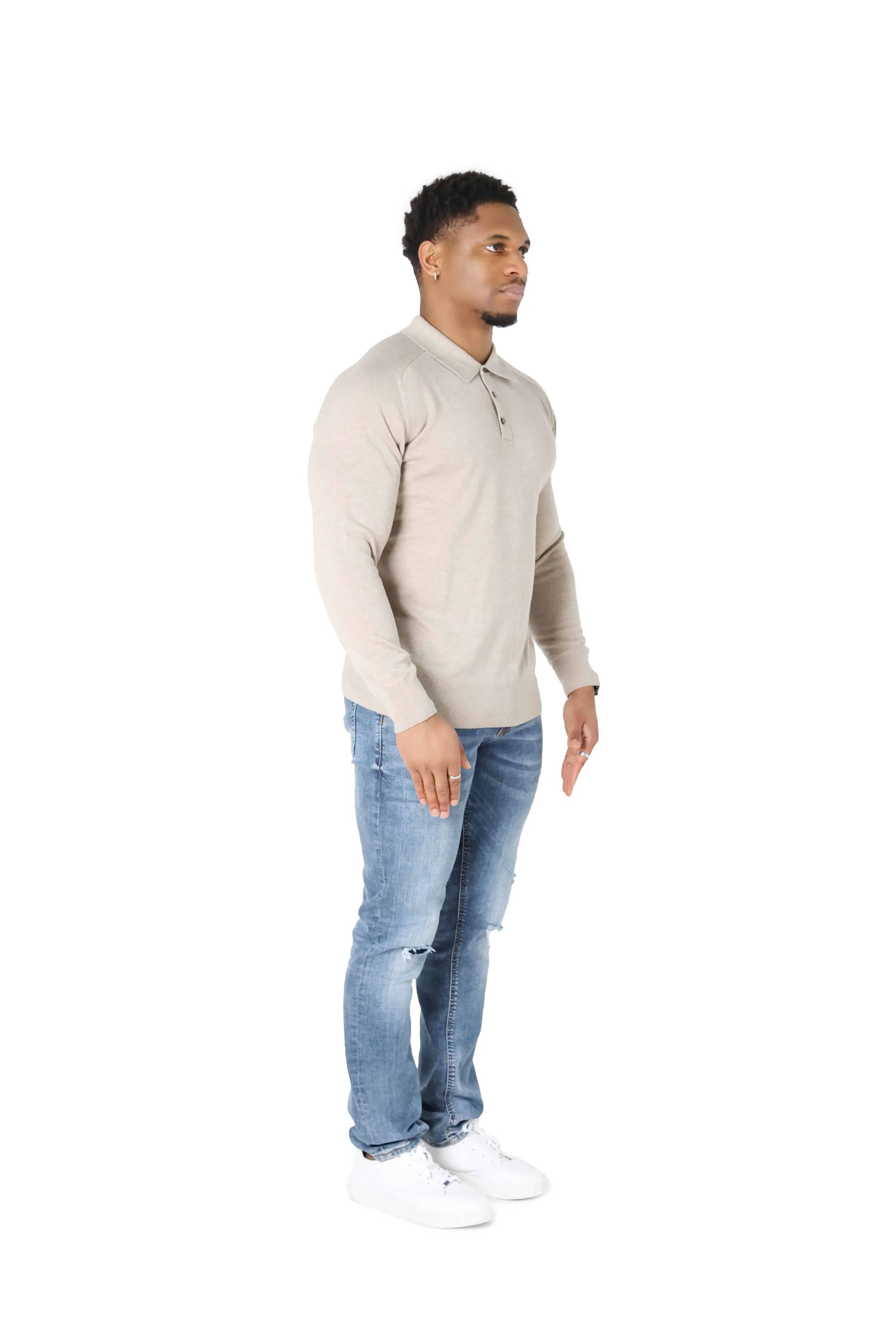 Luxury Silky Wool Knit Long Sleeve Poly Tops - Image 9