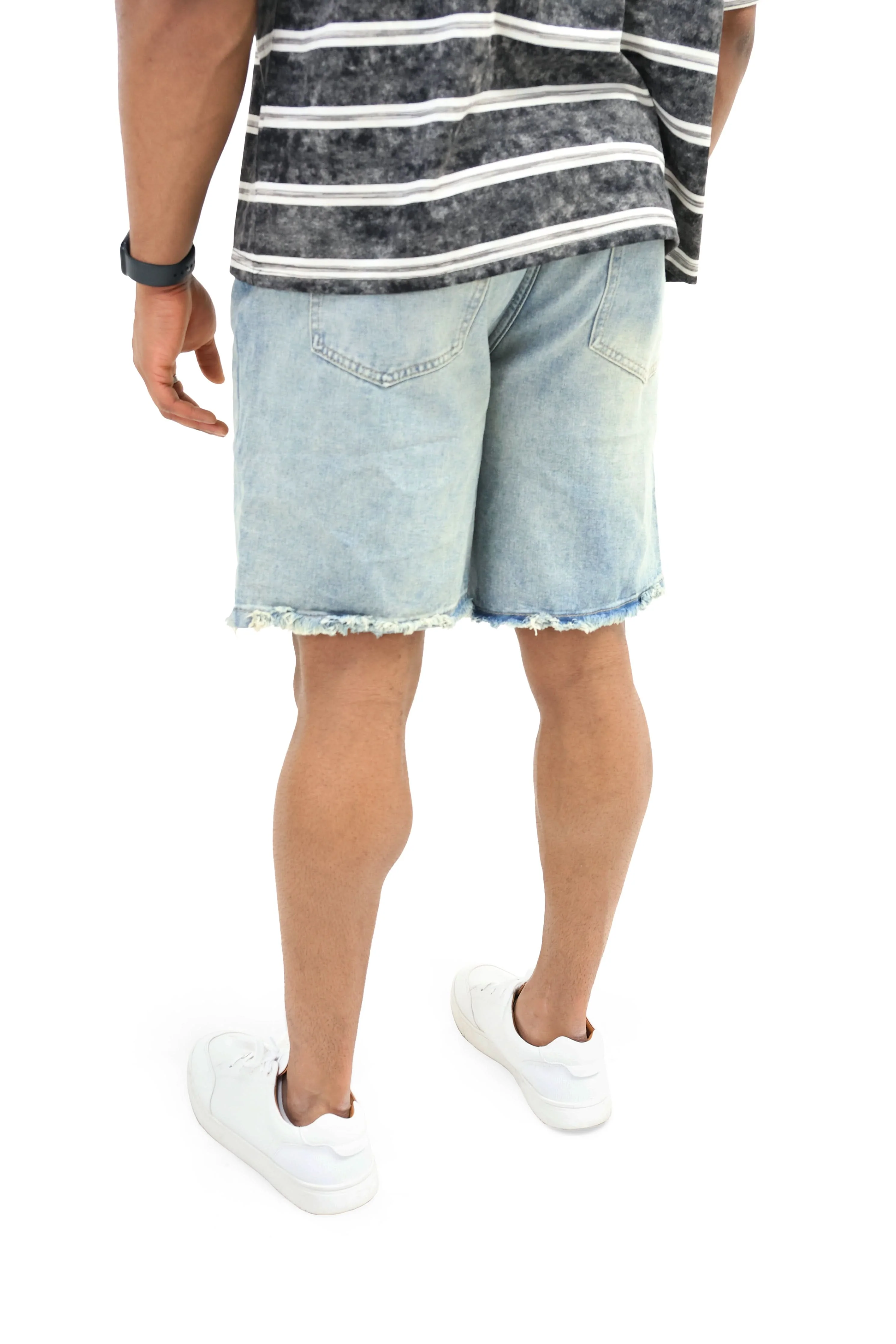 Distressed Denim Jorts - Antique Wash - Image 10