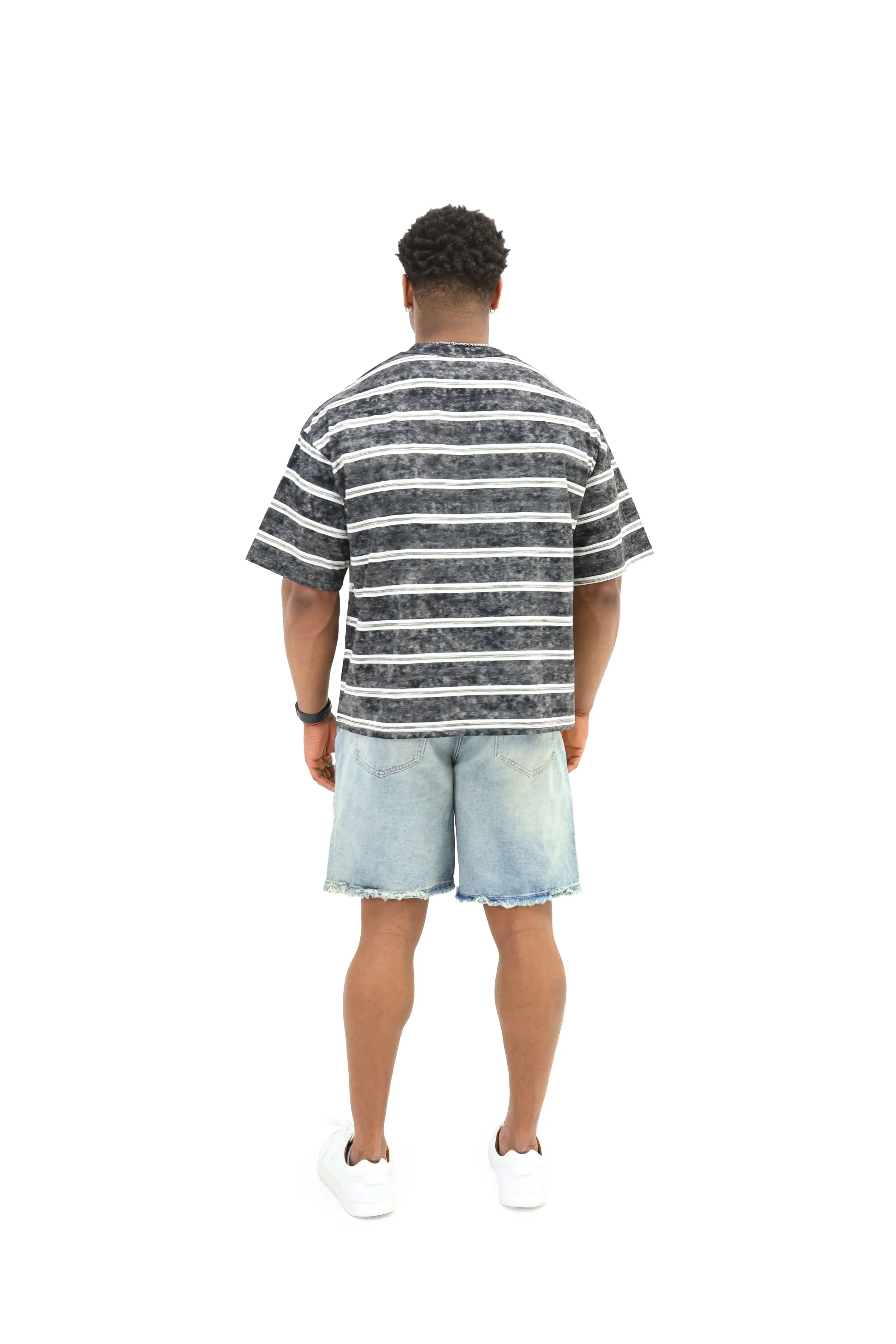 Distressed Denim Jorts - Antique Wash - Image 6