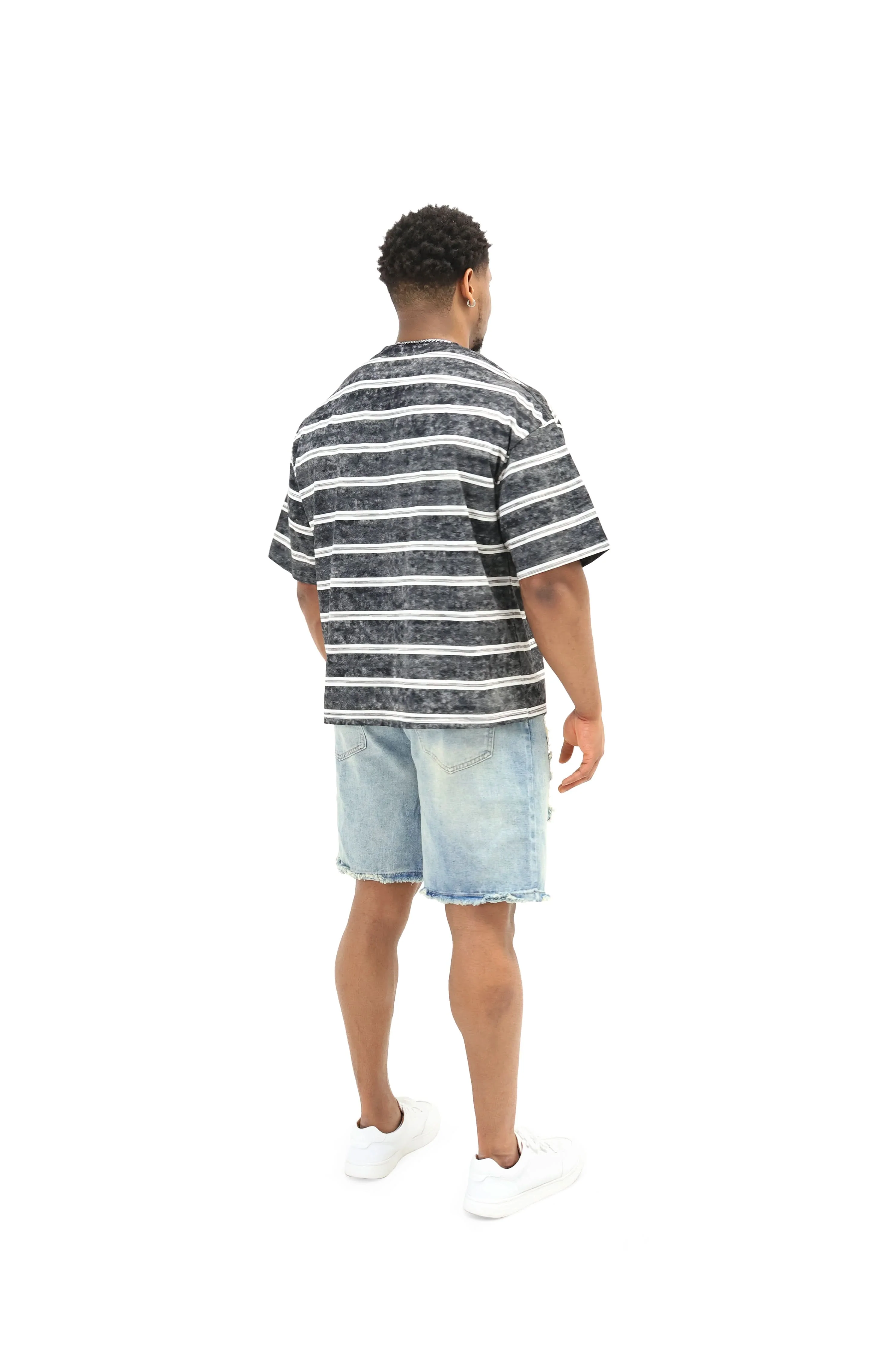Distressed Denim Jorts - Antique Wash - Image 7