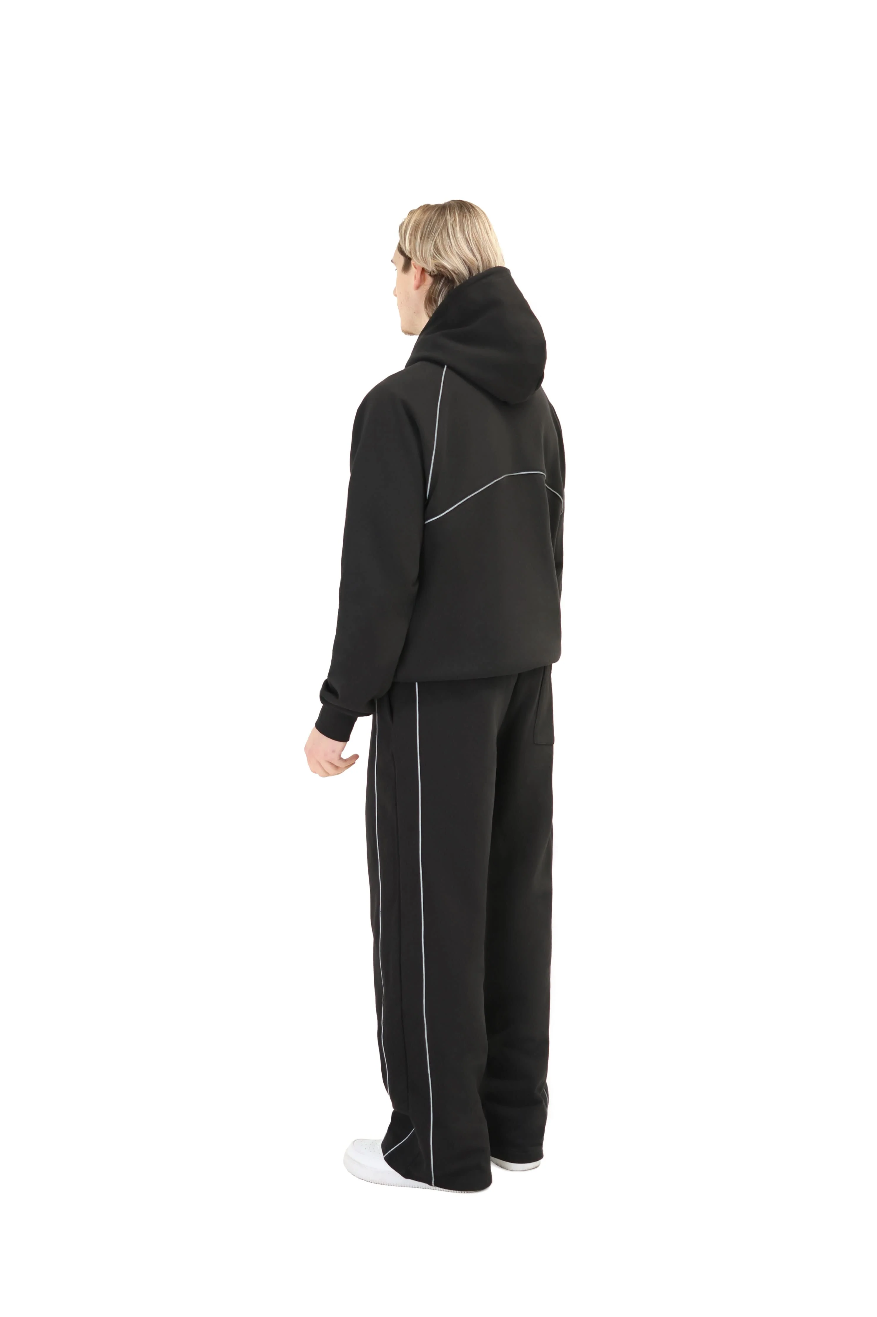 Oversized Reflective Piping Hoodie 450GSM - Image 5