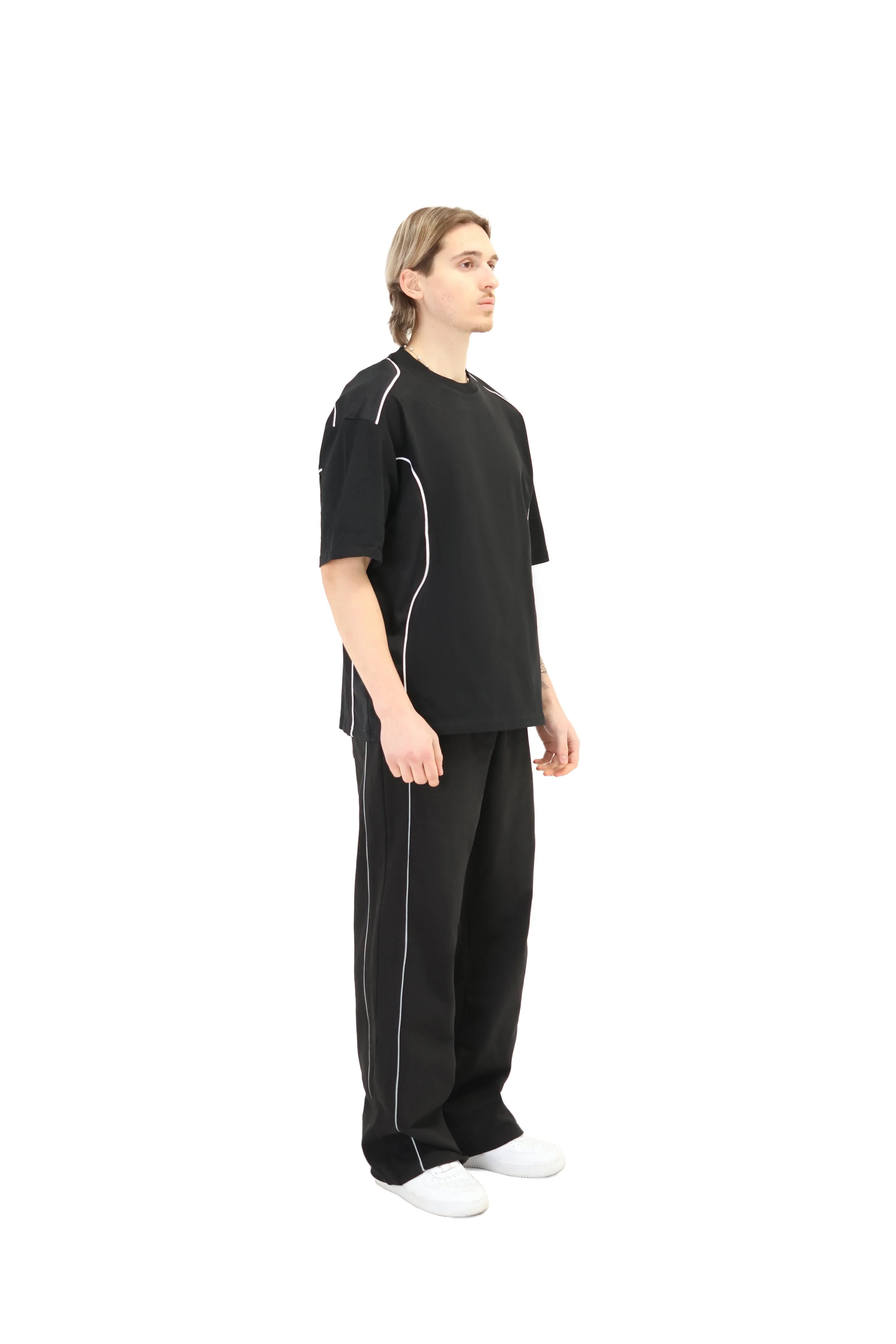 Oversized T Shirt with Piping