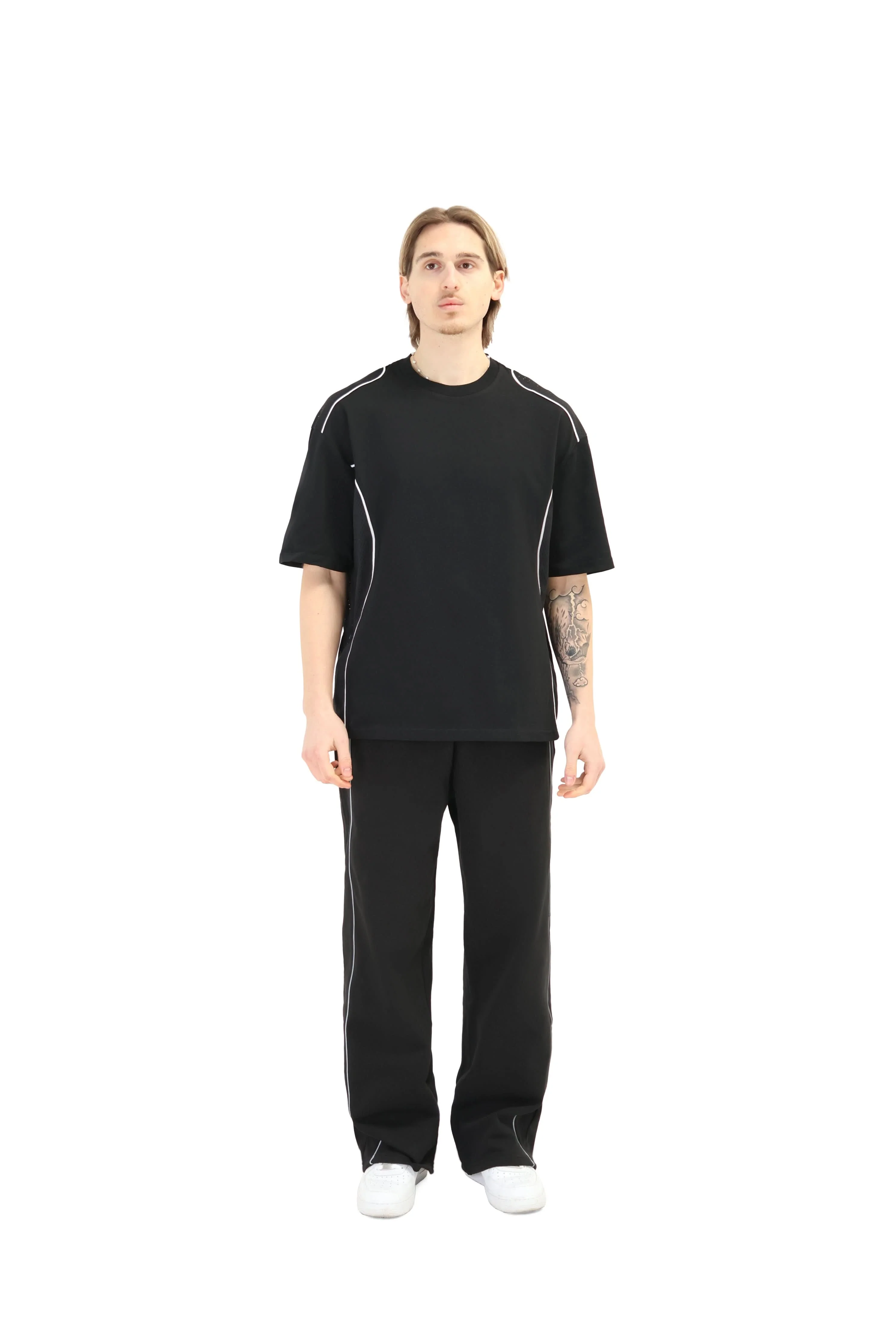 Oversized T Shirt with Piping - Image 2