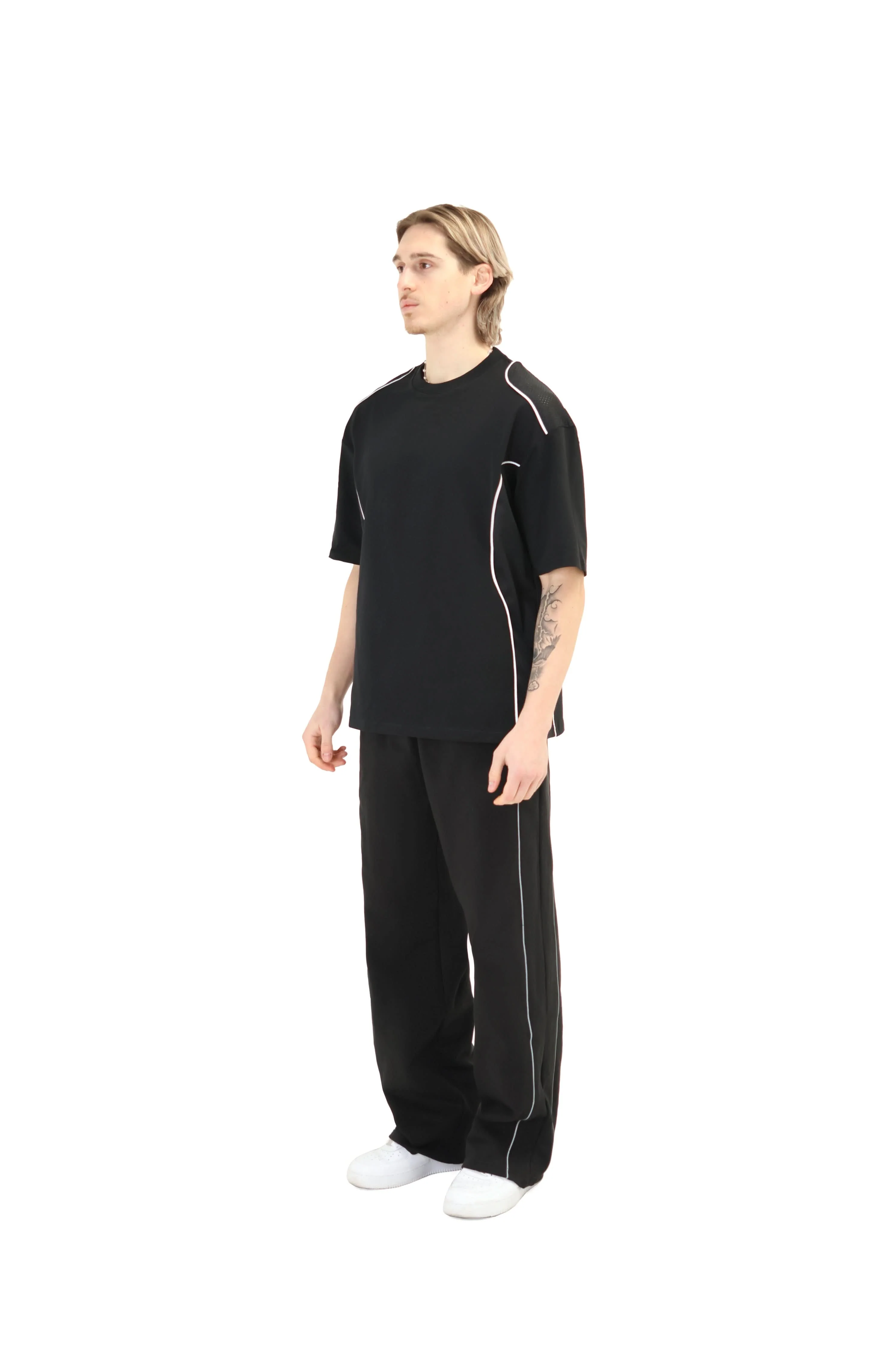 Oversized T Shirt with Piping - Image 3
