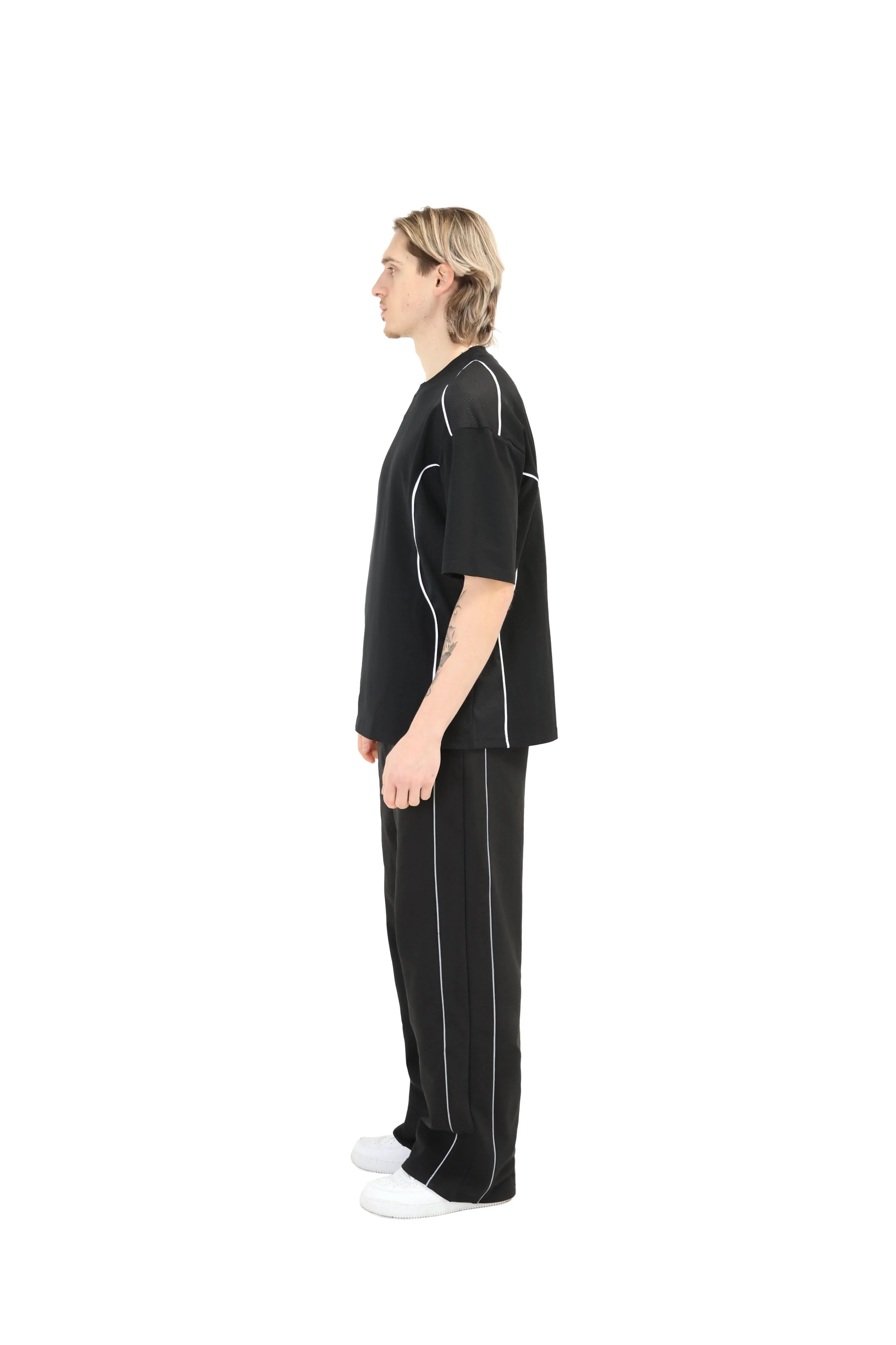 Oversized T Shirt with Piping - Image 4