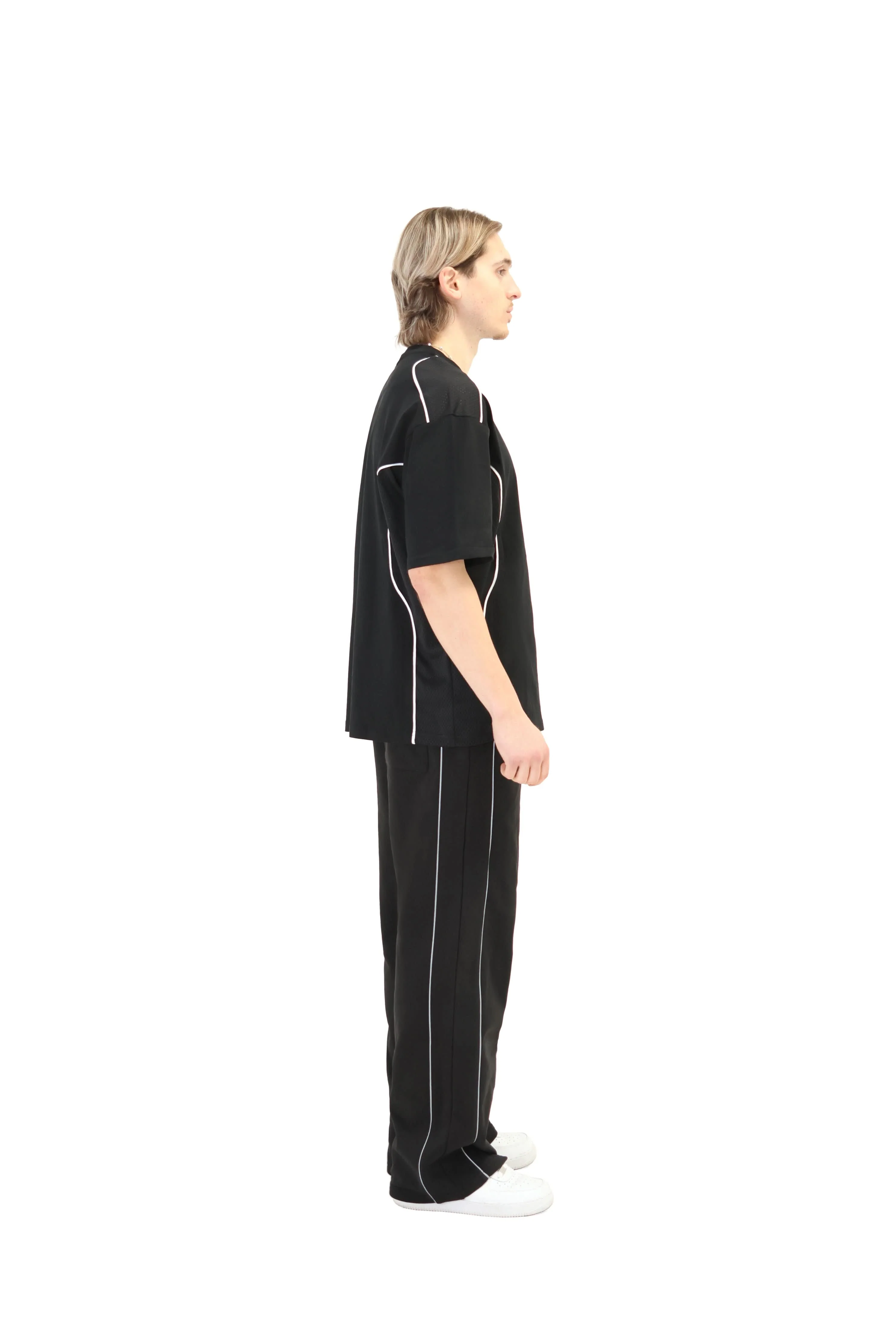 Oversized T Shirt with Piping - Image 8