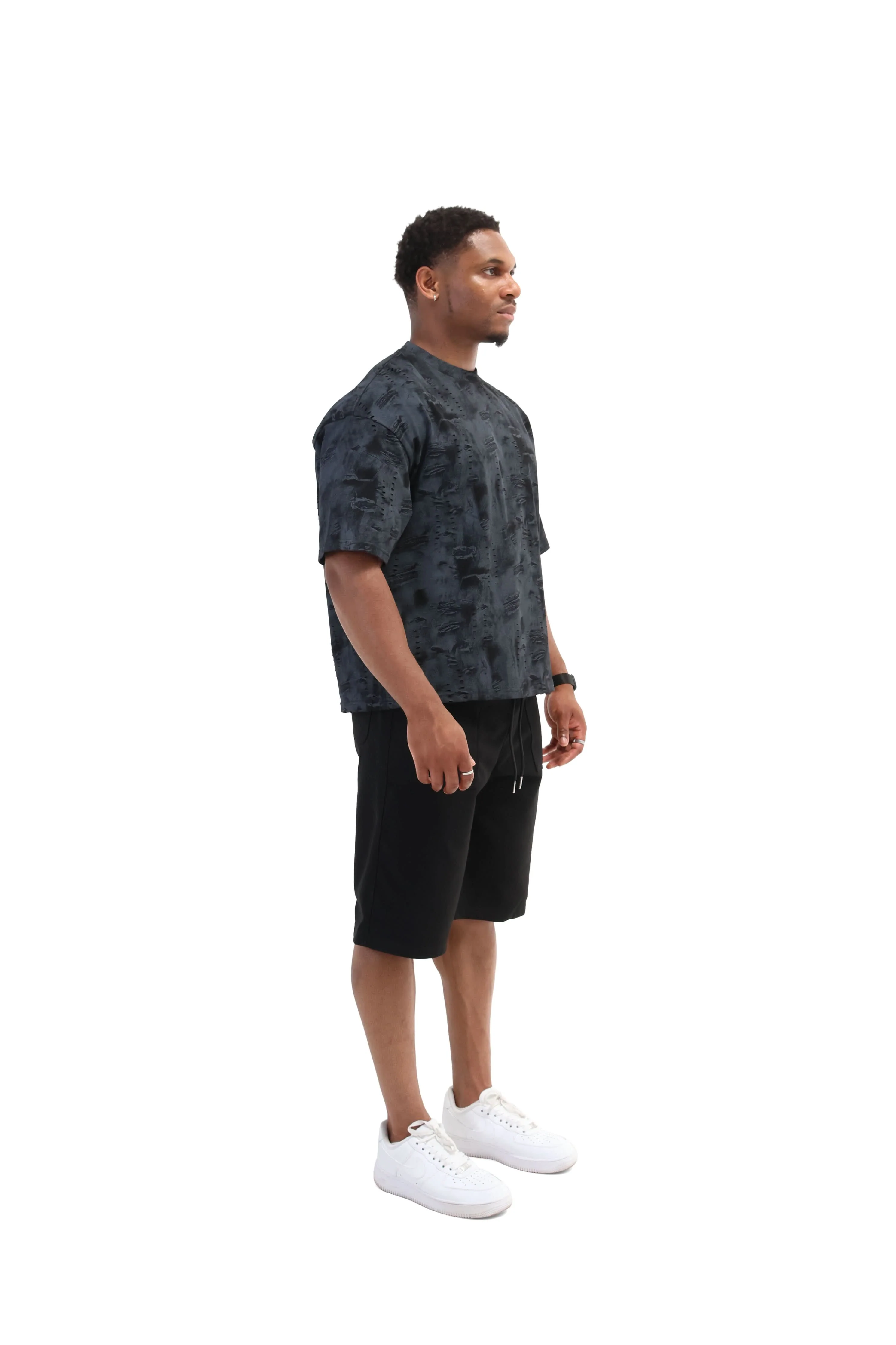 Paint Distressed Oversized T-shirt 260gsm