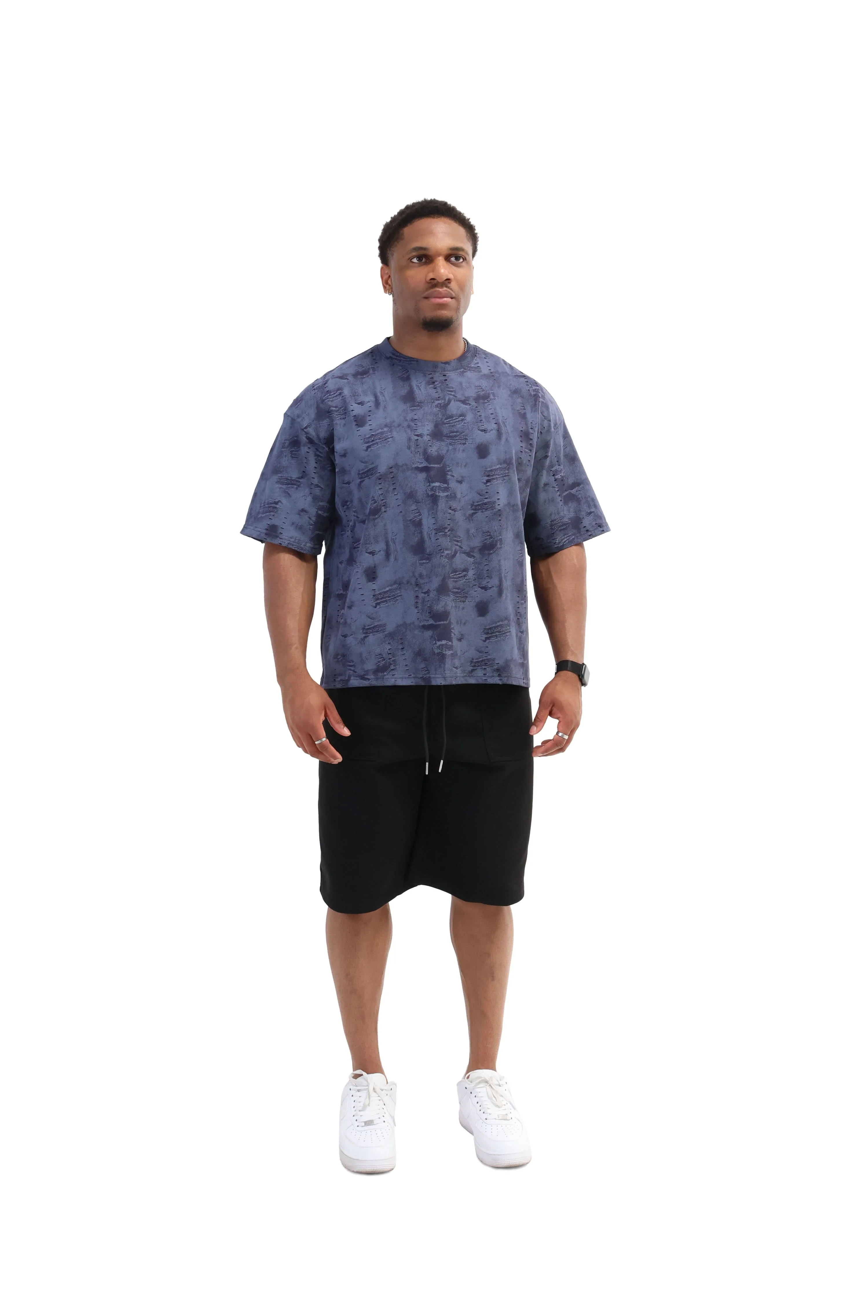 Paint Distressed Oversized T-shirt 260gsm - Image 10