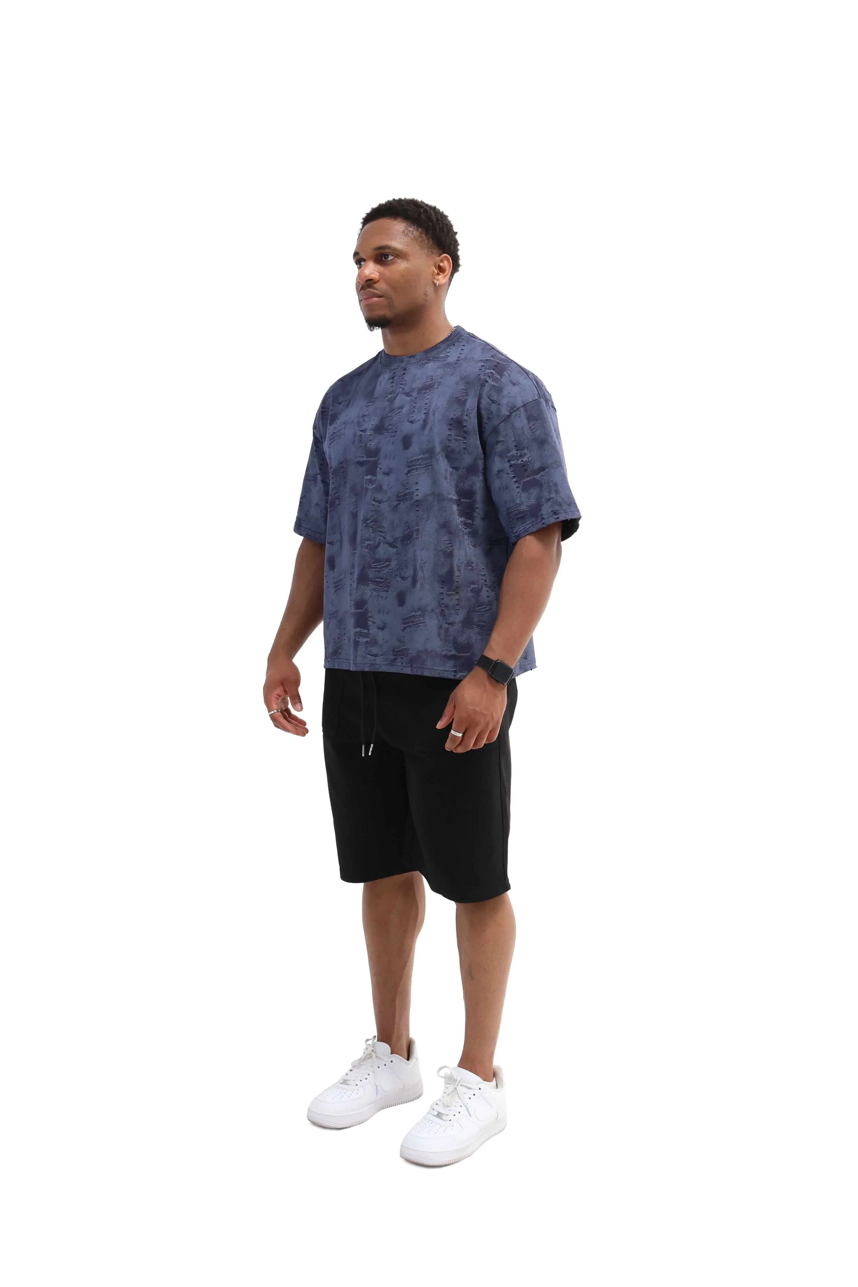 Paint Distressed Oversized T-shirt 260gsm - Image 11