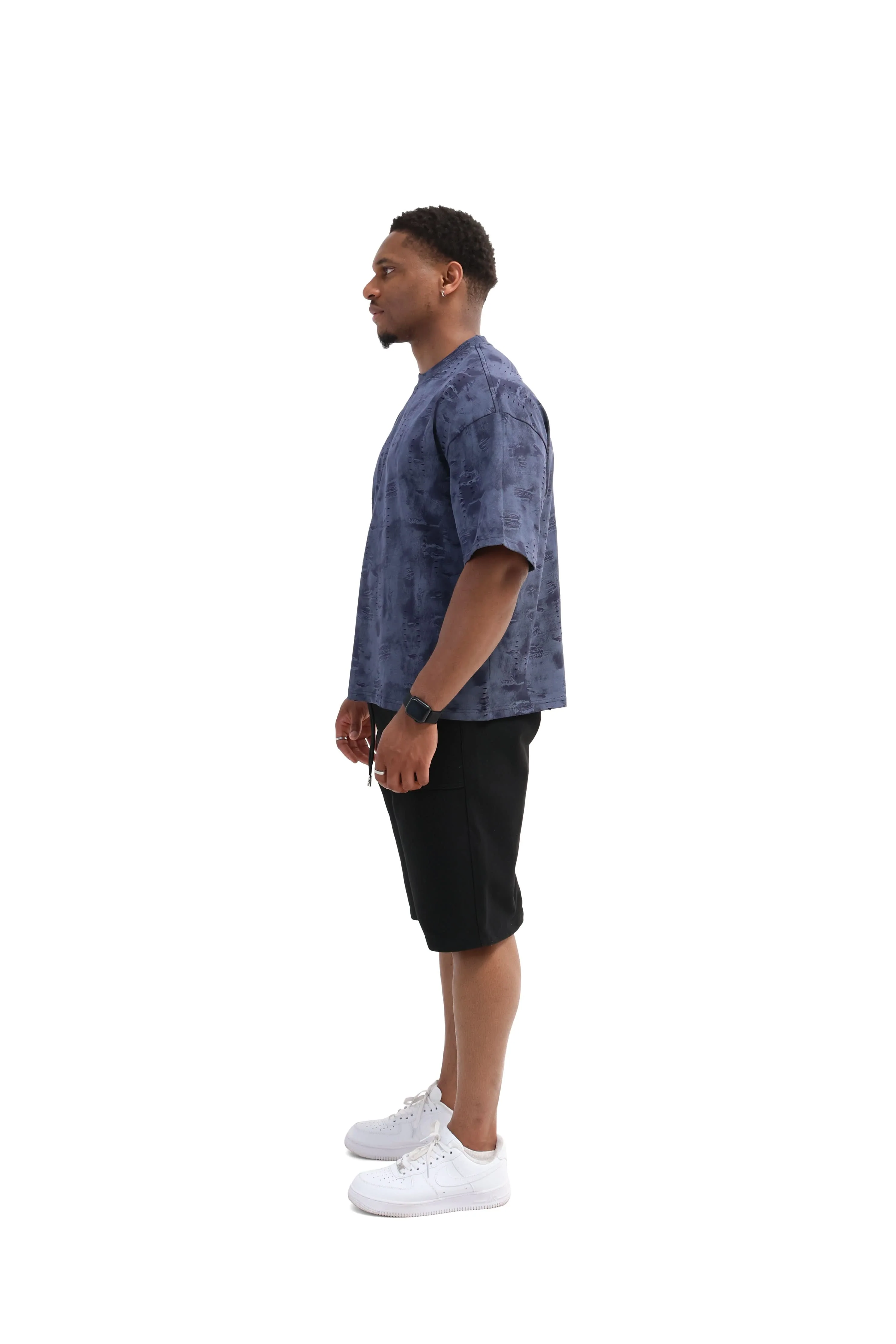Paint Distressed Oversized T-shirt 260gsm - Image 12