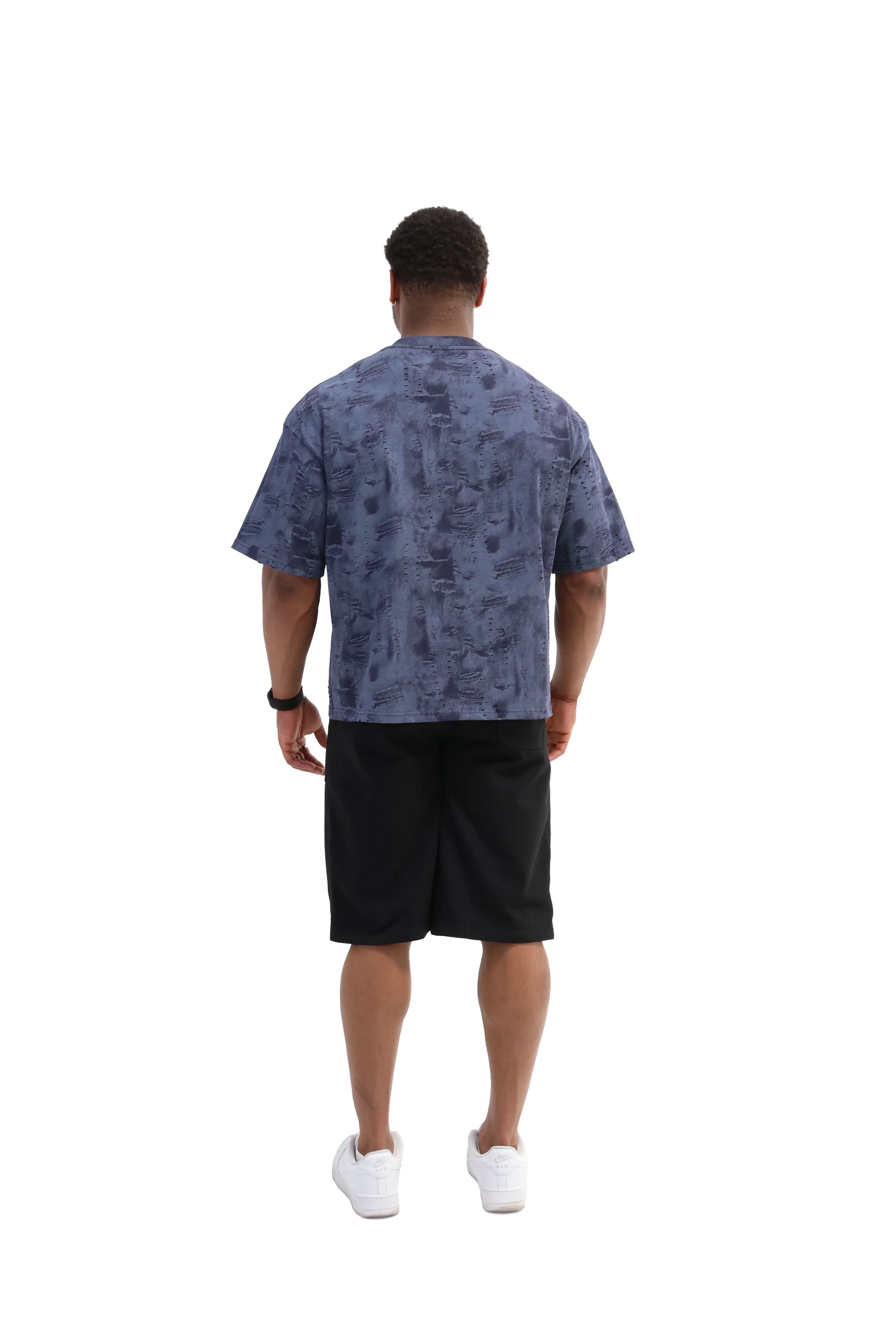 Paint Distressed Oversized T-shirt 260gsm - Image 14
