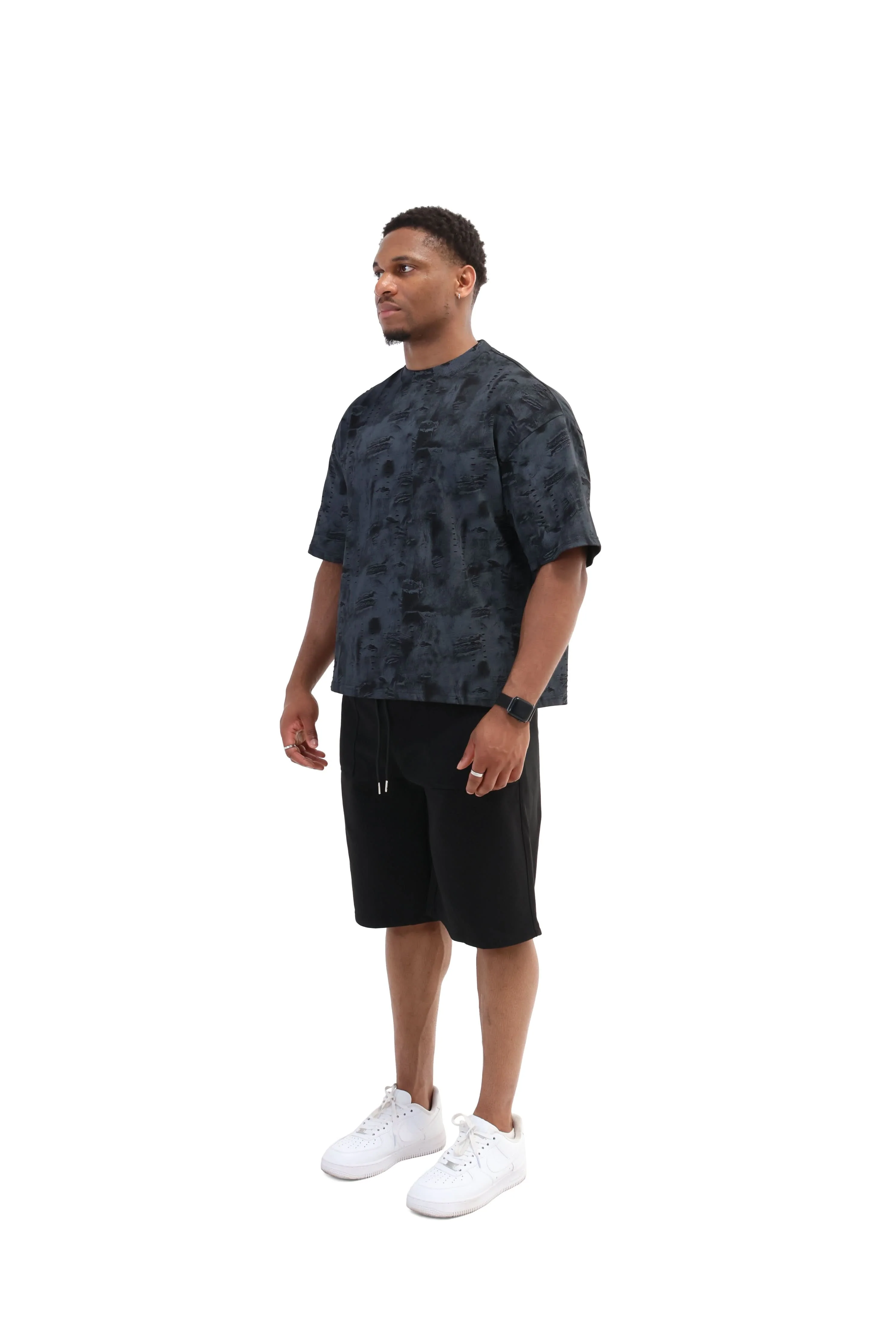 Paint Distressed Oversized T-shirt 260gsm - Image 3