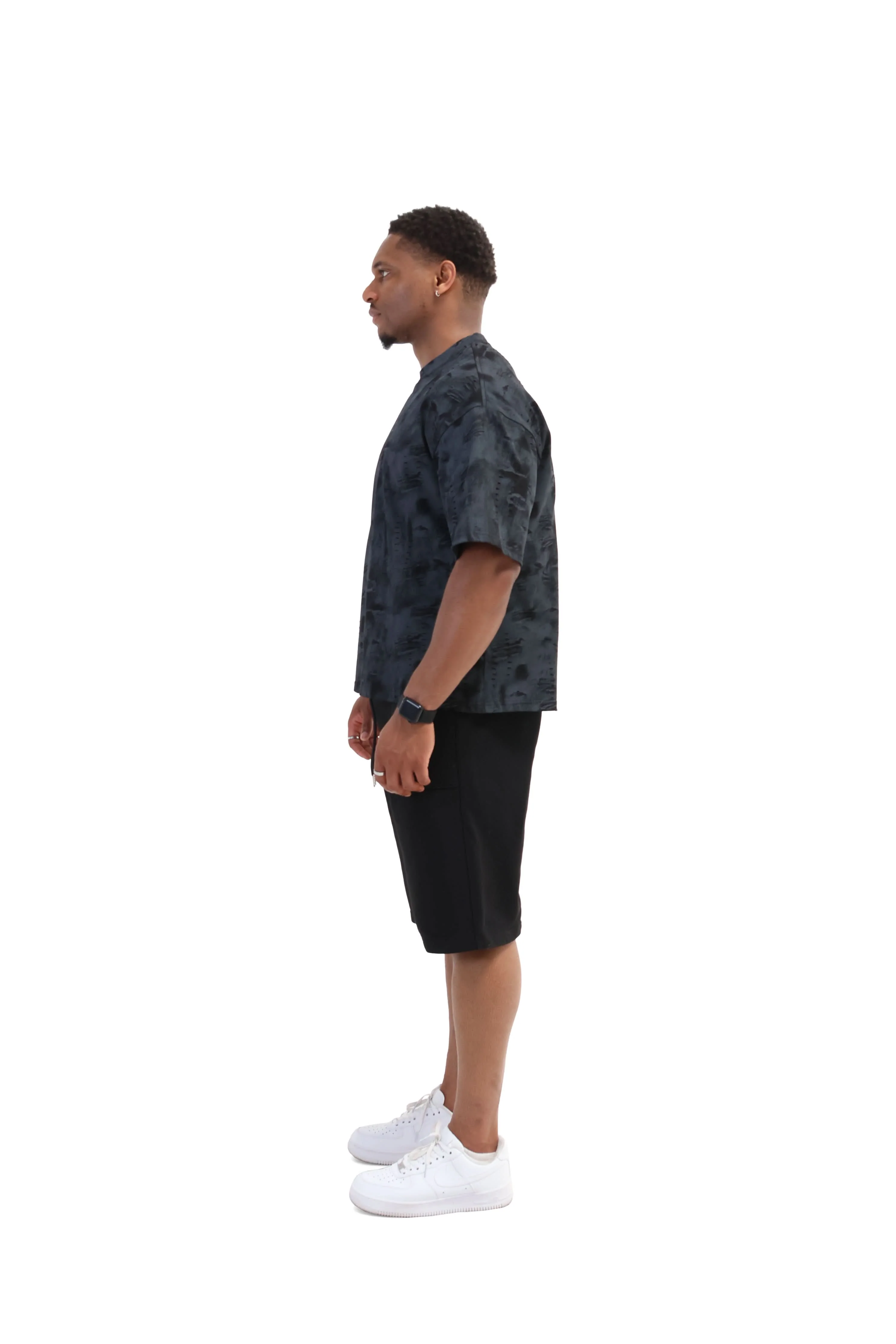 Paint Distressed Oversized T-shirt 260gsm - Image 4