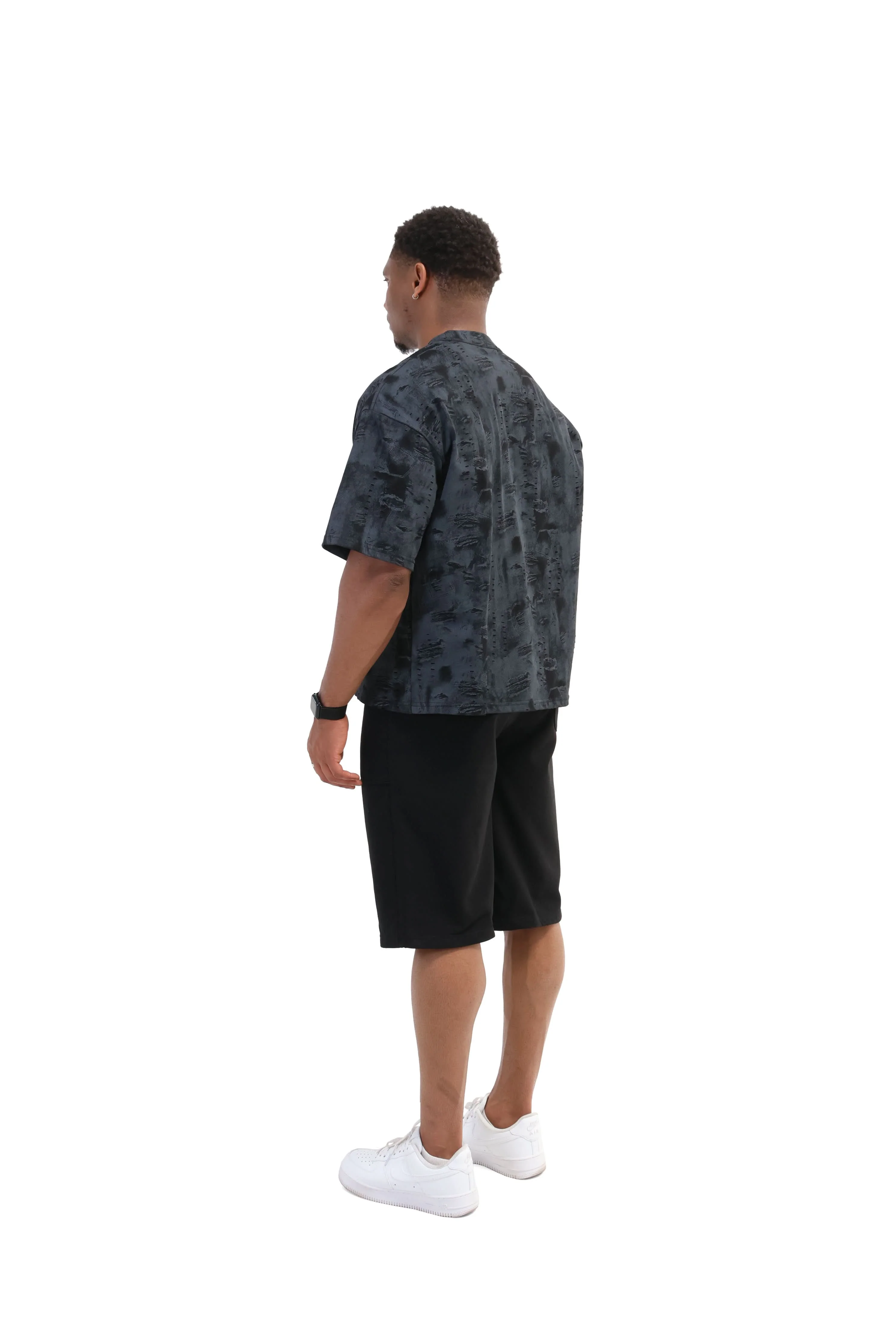 Paint Distressed Oversized T-shirt 260gsm - Image 5