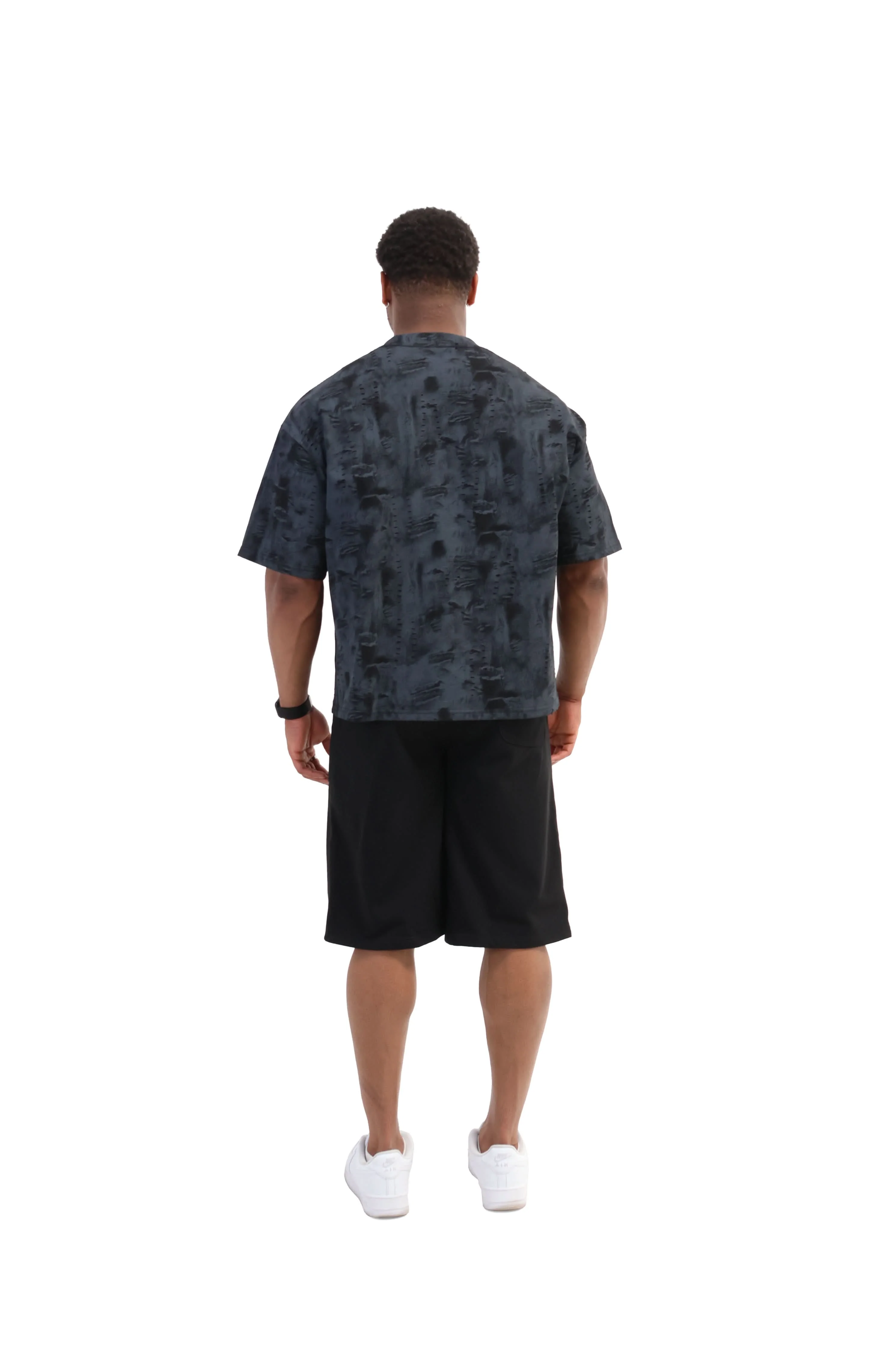 Paint Distressed Oversized T-shirt 260gsm - Image 6