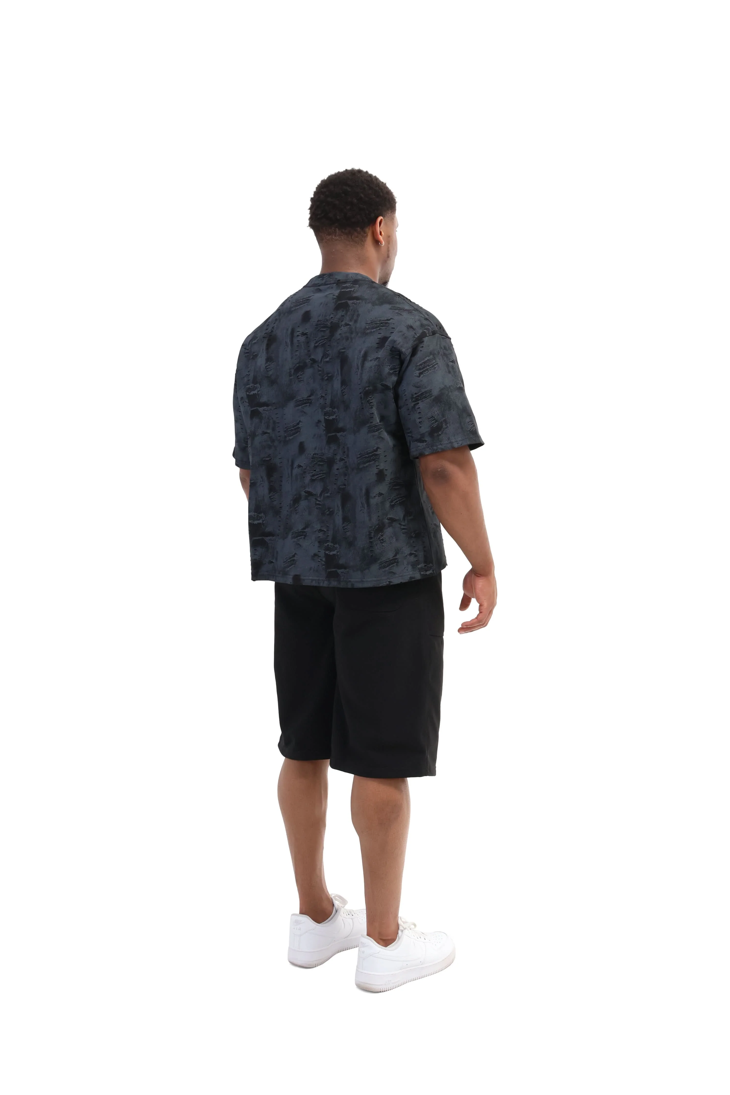 Paint Distressed Oversized T-shirt 260gsm - Image 7