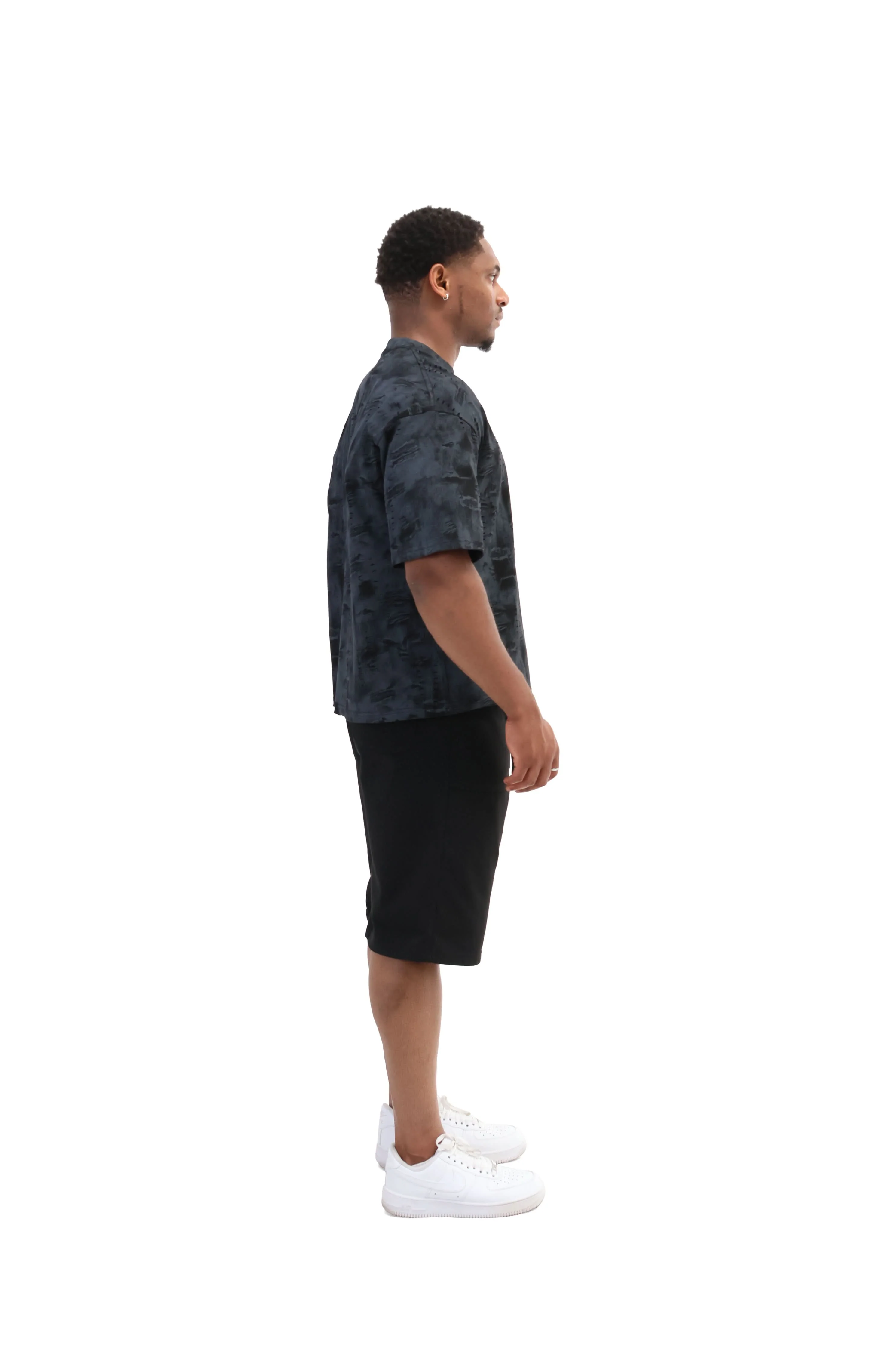 Paint Distressed Oversized T-shirt 260gsm - Image 8
