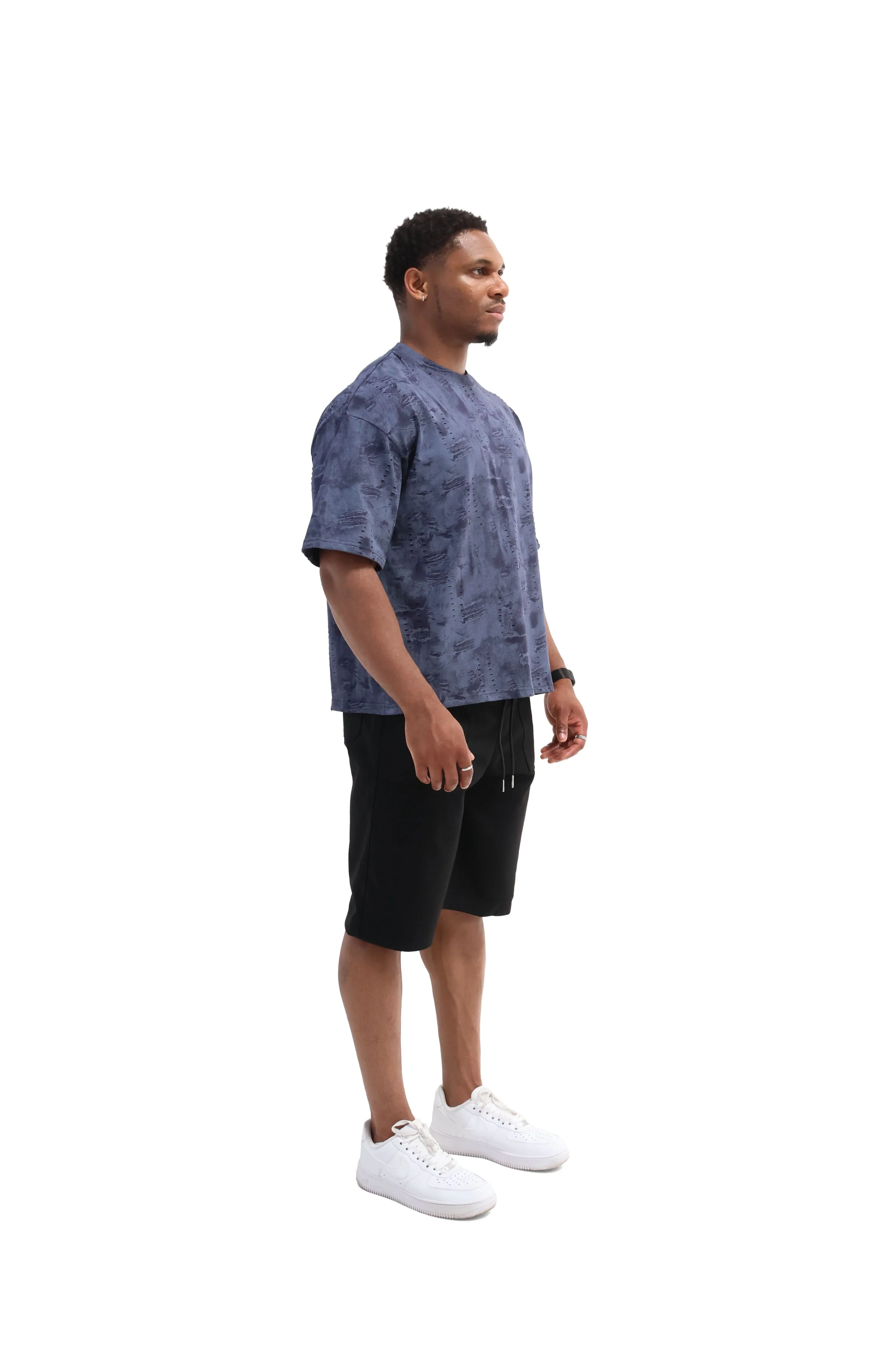 Paint Distressed Oversized T-shirt 260gsm - Image 9