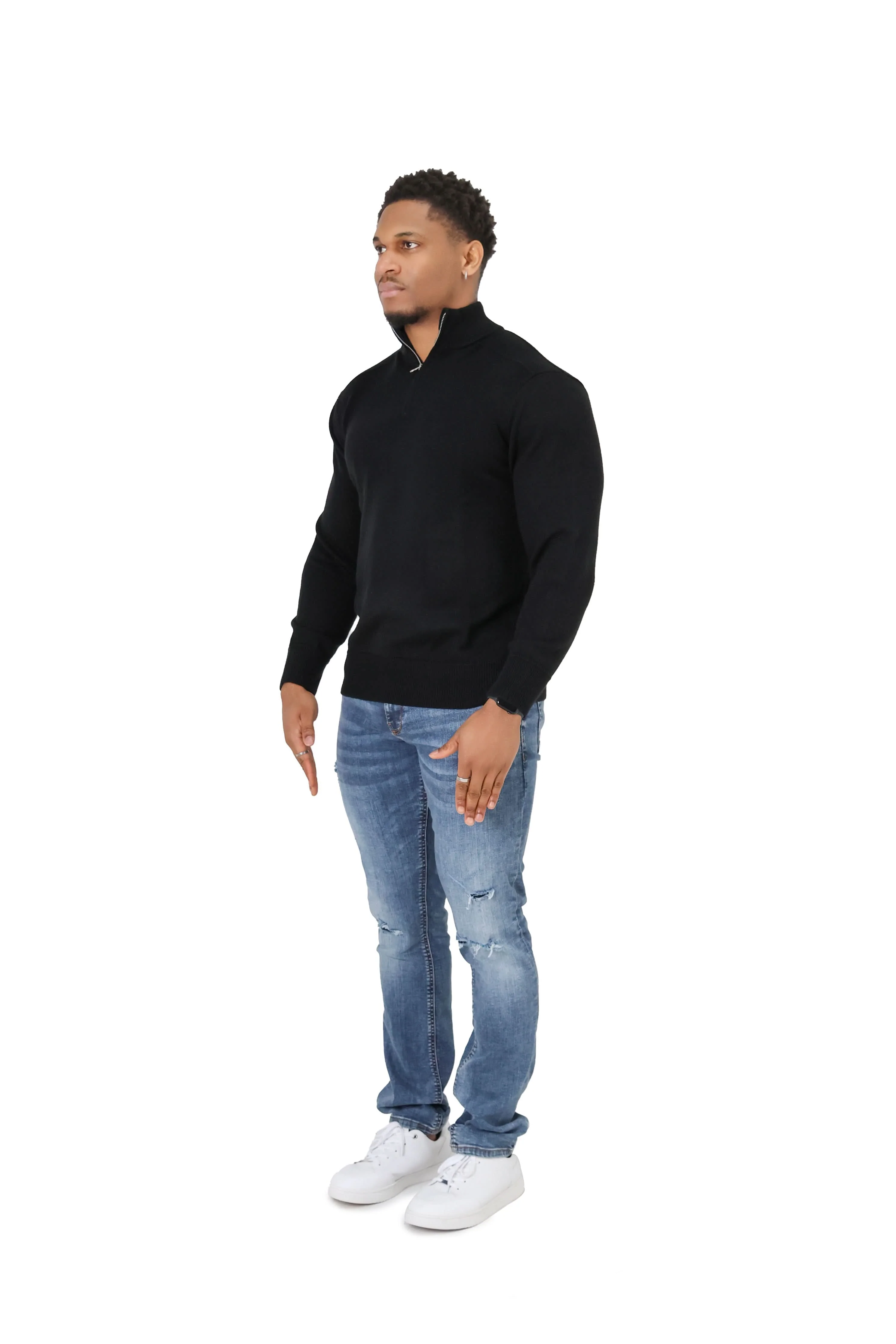 Luxury Silky Wool Knit Quarter Zip - Image 11