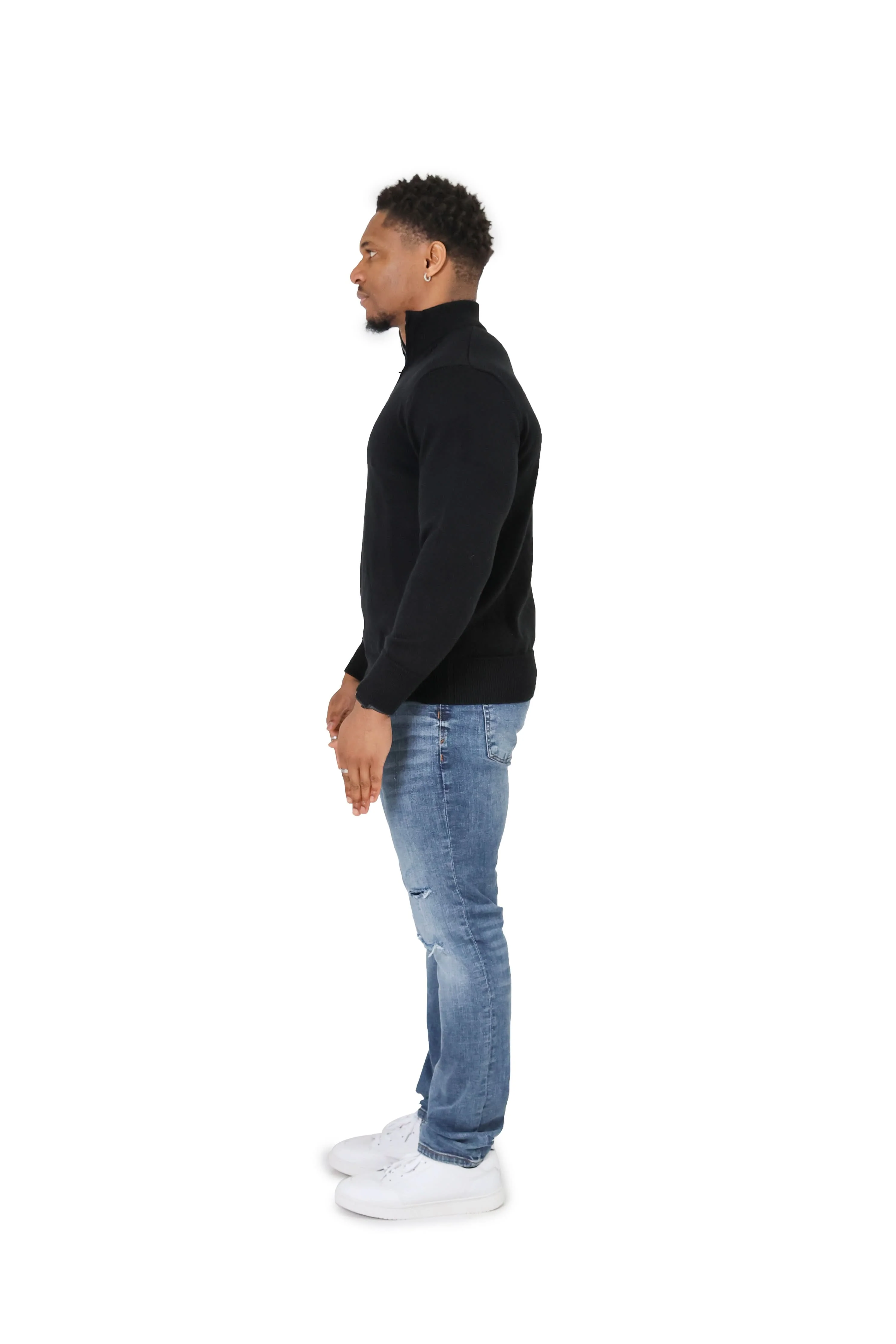 Luxury Silky Wool Knit Quarter Zip - Image 12