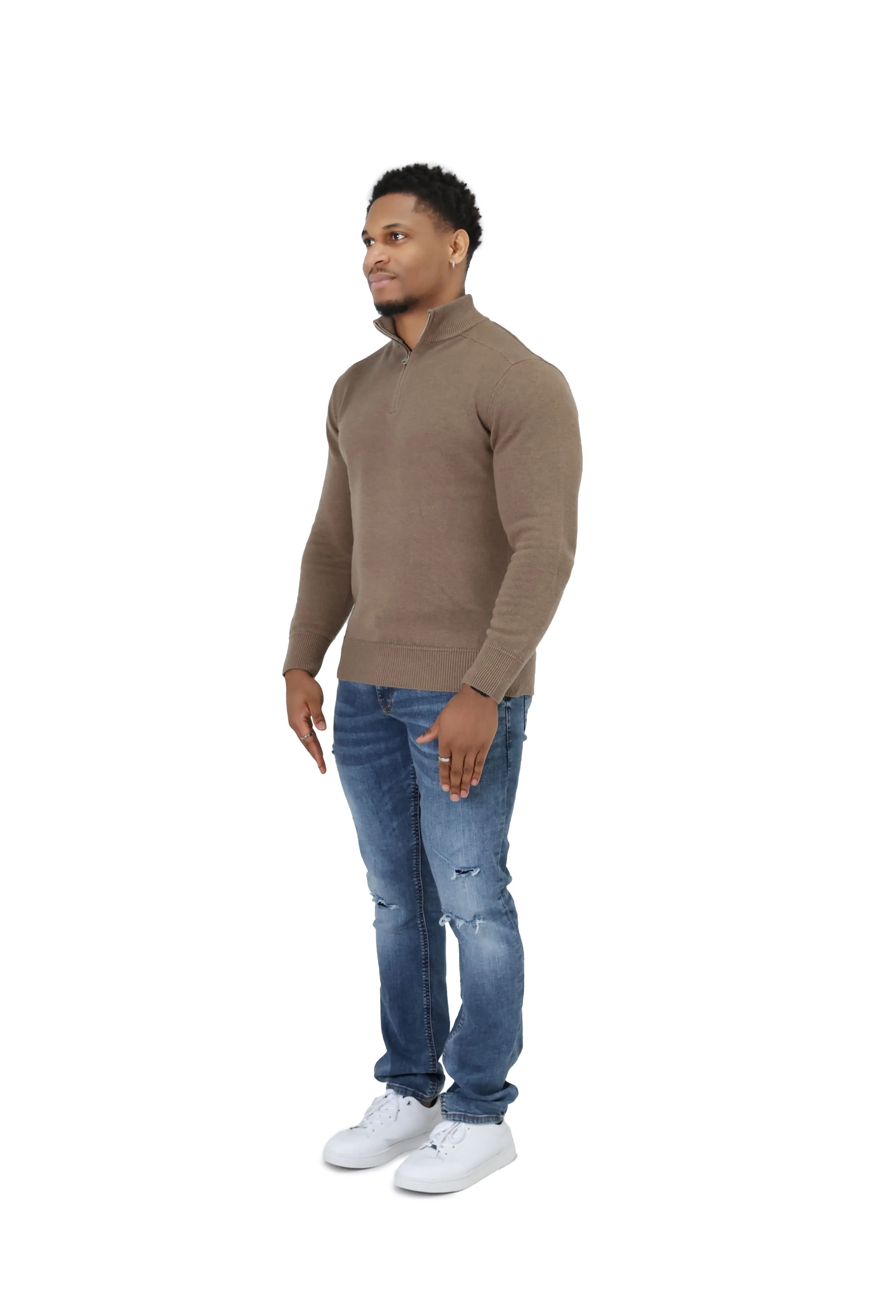 Luxury Silky Wool Knit Quarter Zip - Image 3
