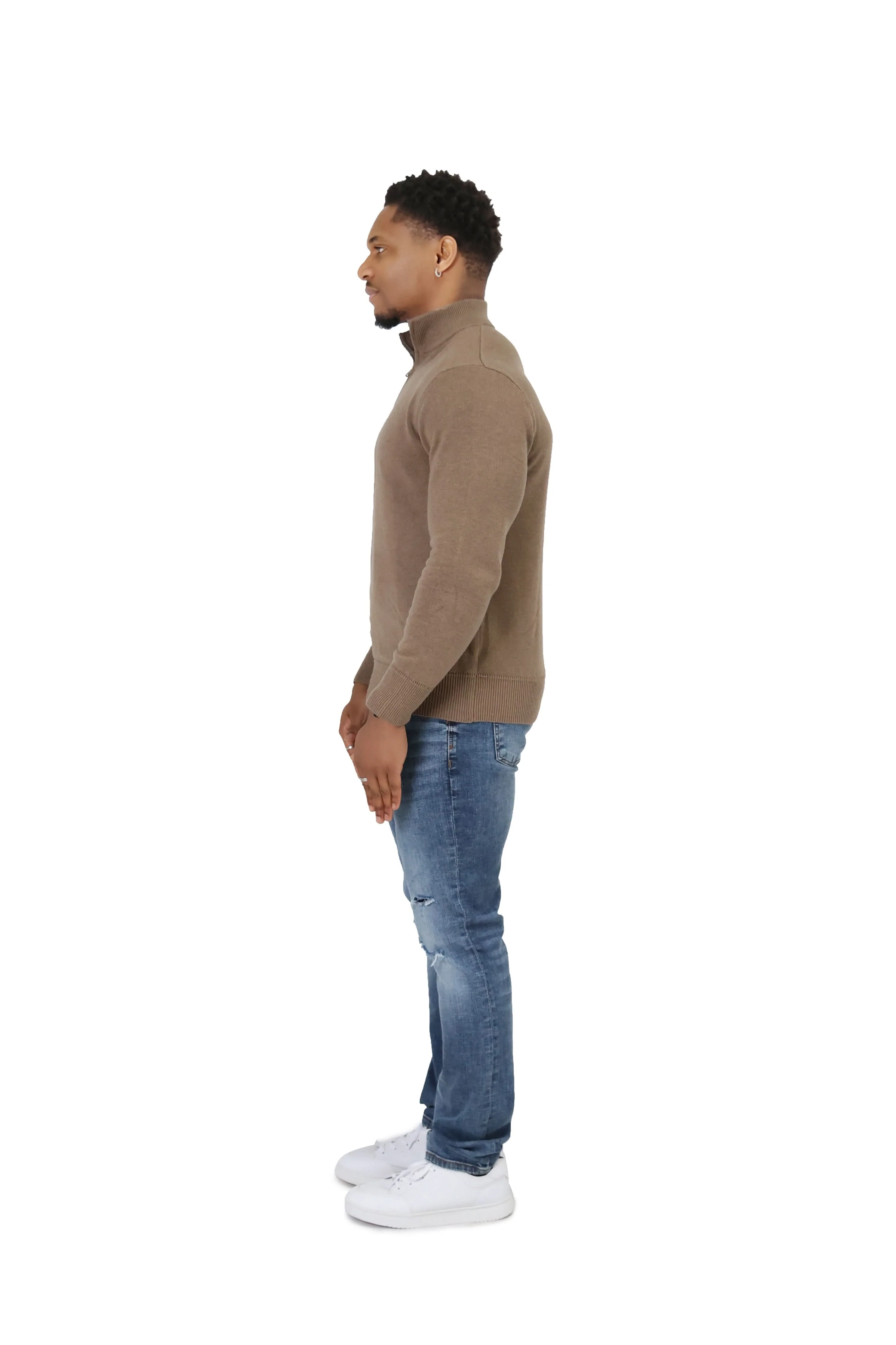 Luxury Silky Wool Knit Quarter Zip - Image 4