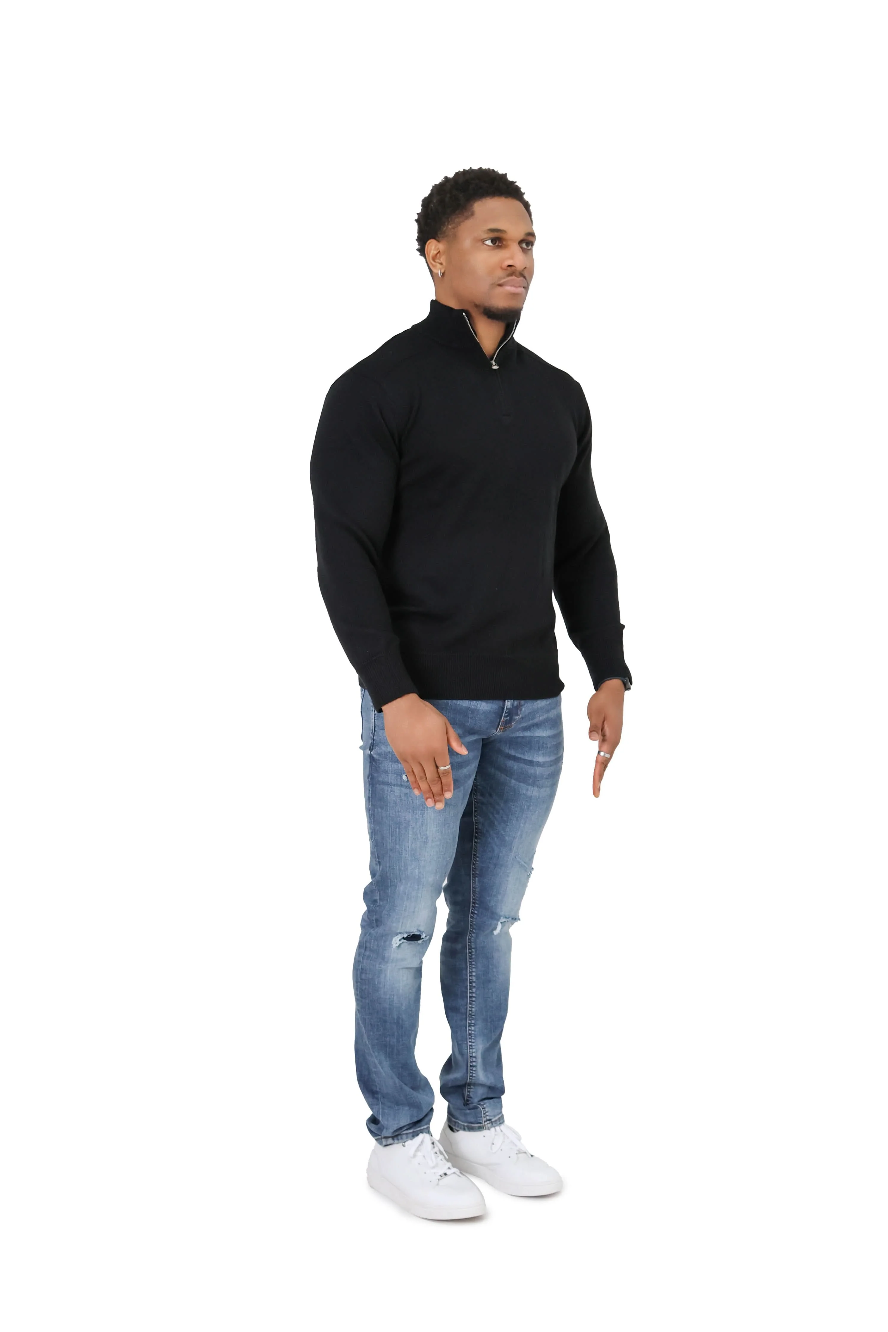 Luxury Silky Wool Knit Quarter Zip - Image 9