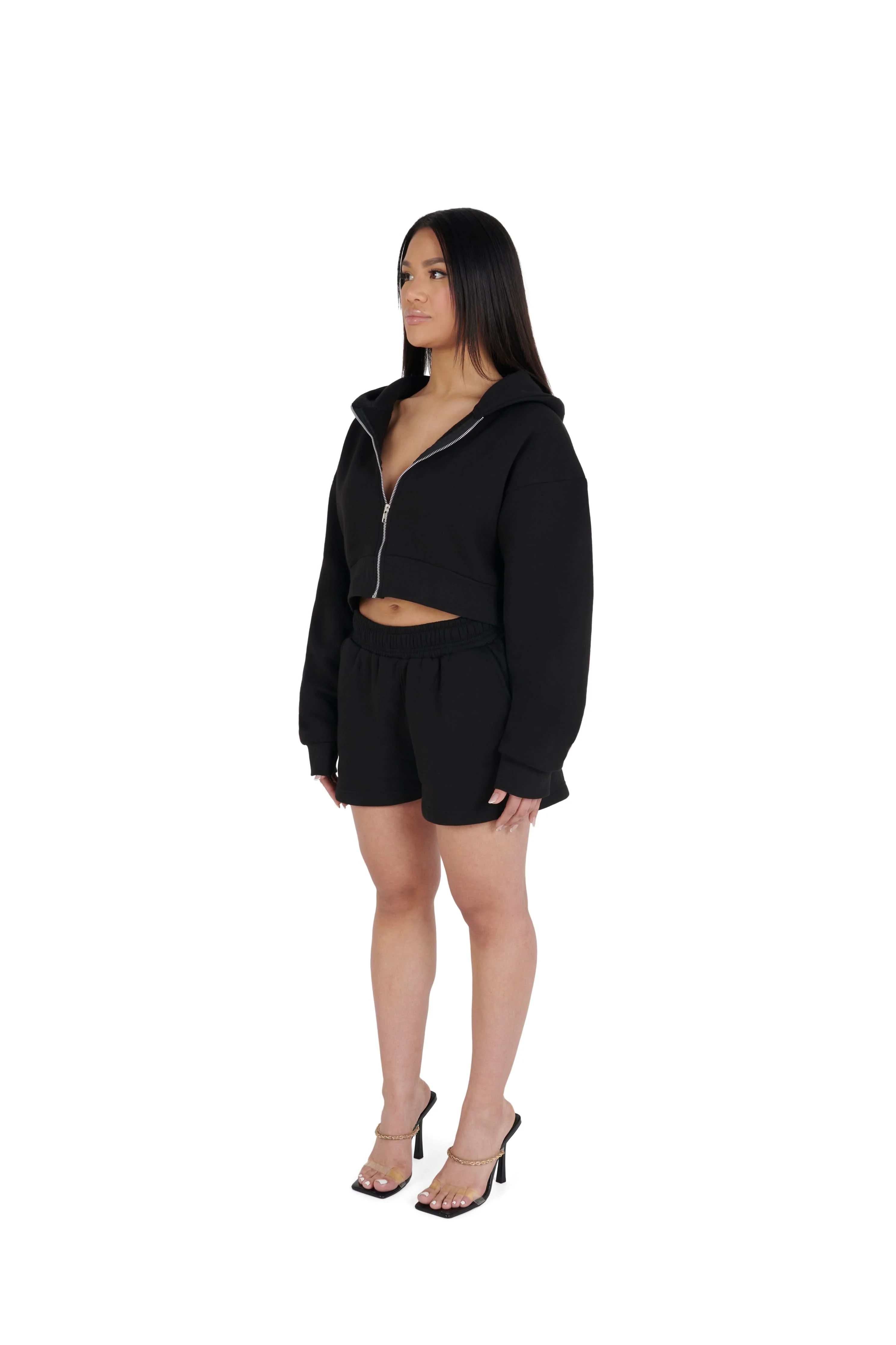 Ladies Cropped Shorts 330GSM - Image 3