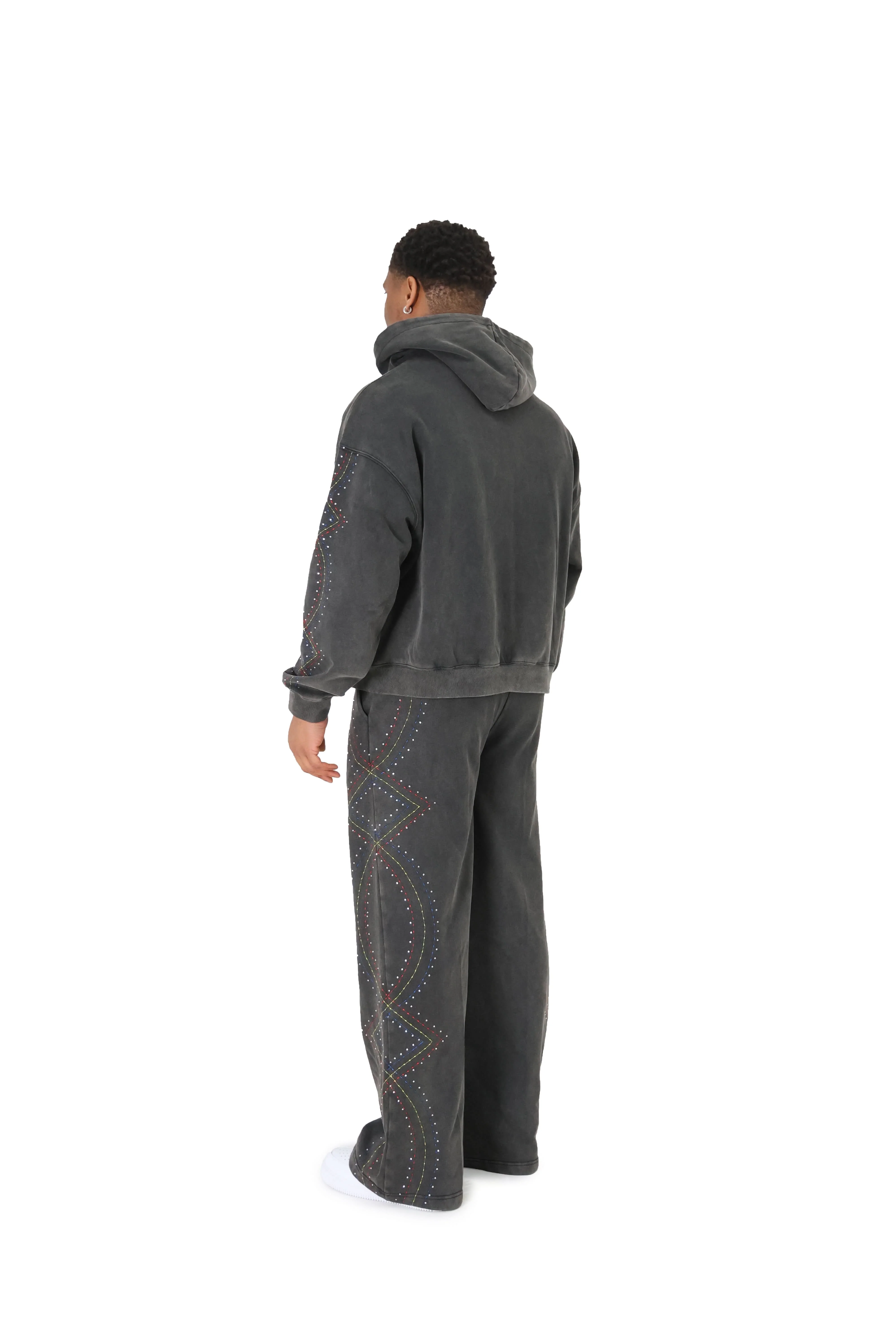 Stonewash Oversized  Rhinestone Joggers - Image 5