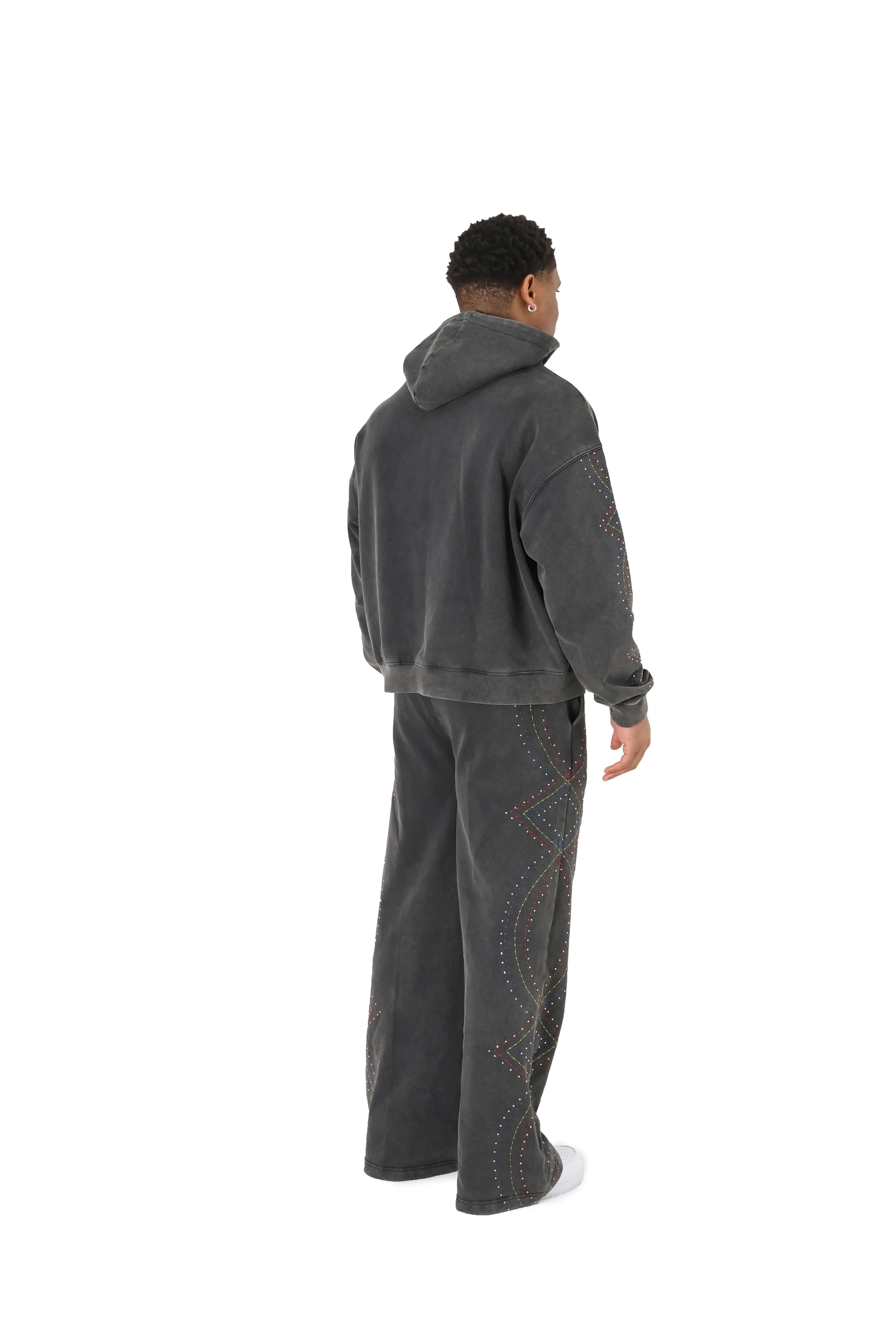 Stonewash Oversized Cropped Rhinestone Hoodies - Image 7