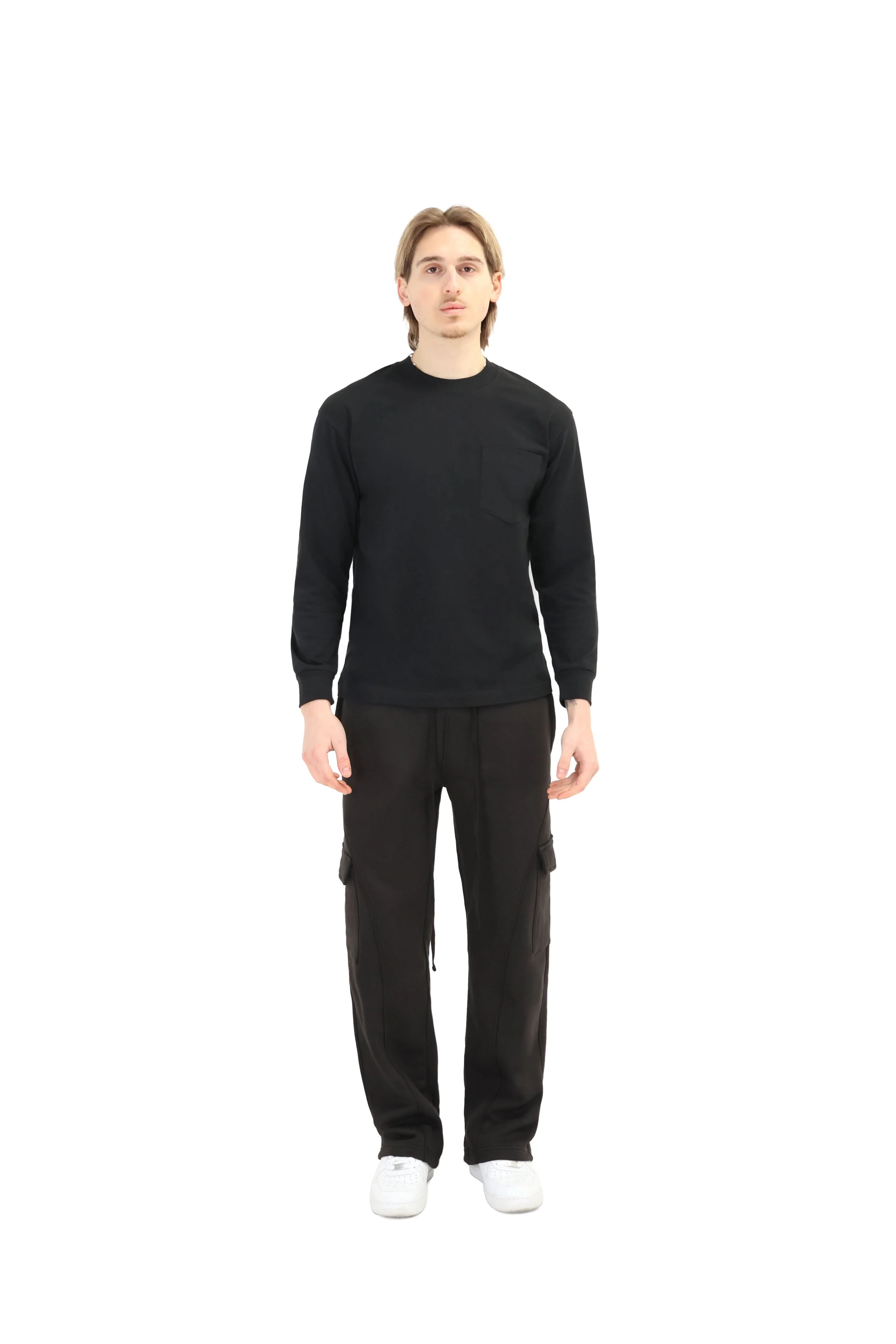 Wide Leg Cargo Joggers with Ankle Zip 330GSM - Image 10