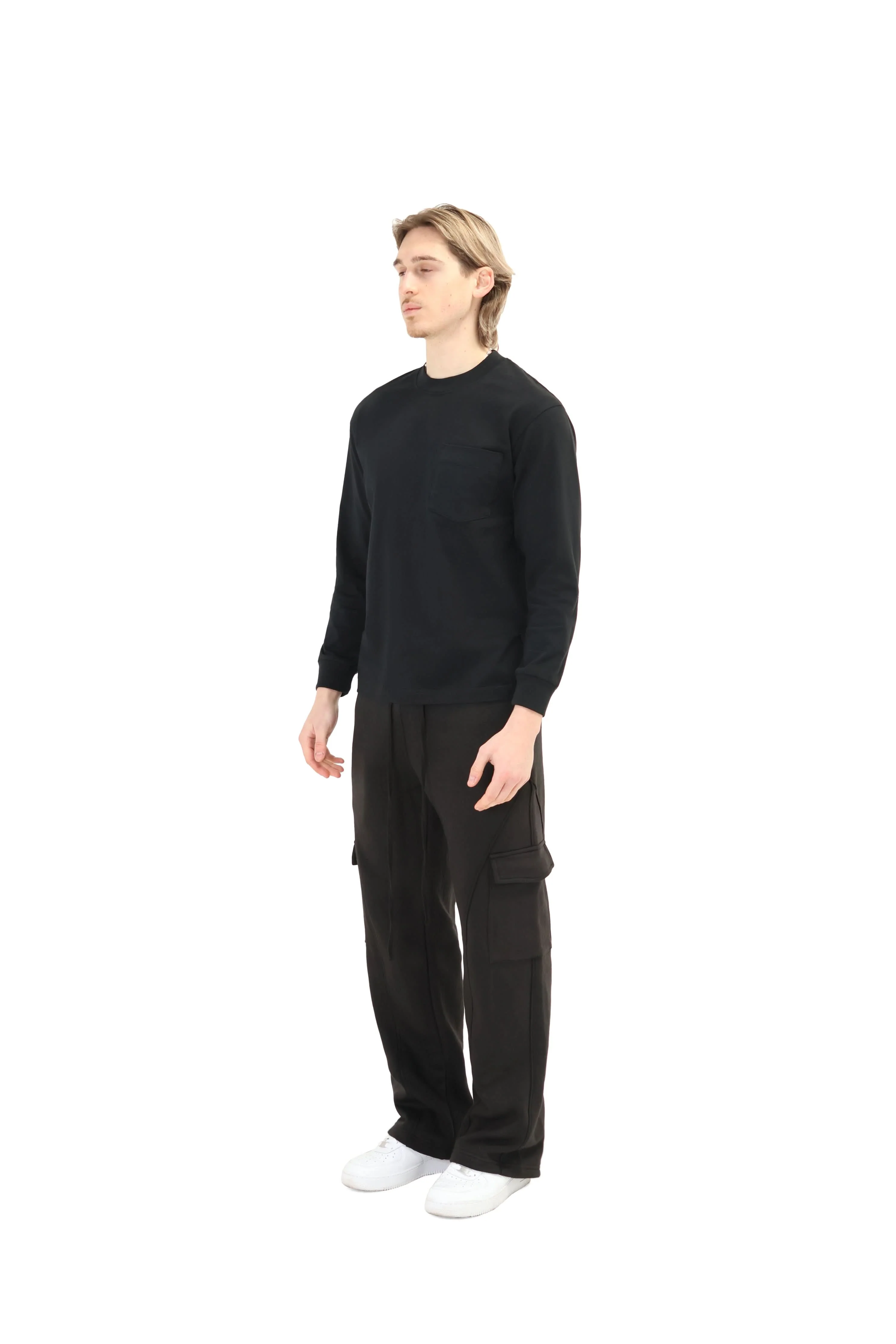Wide Leg Cargo Joggers with Ankle Zip 330GSM - Image 11