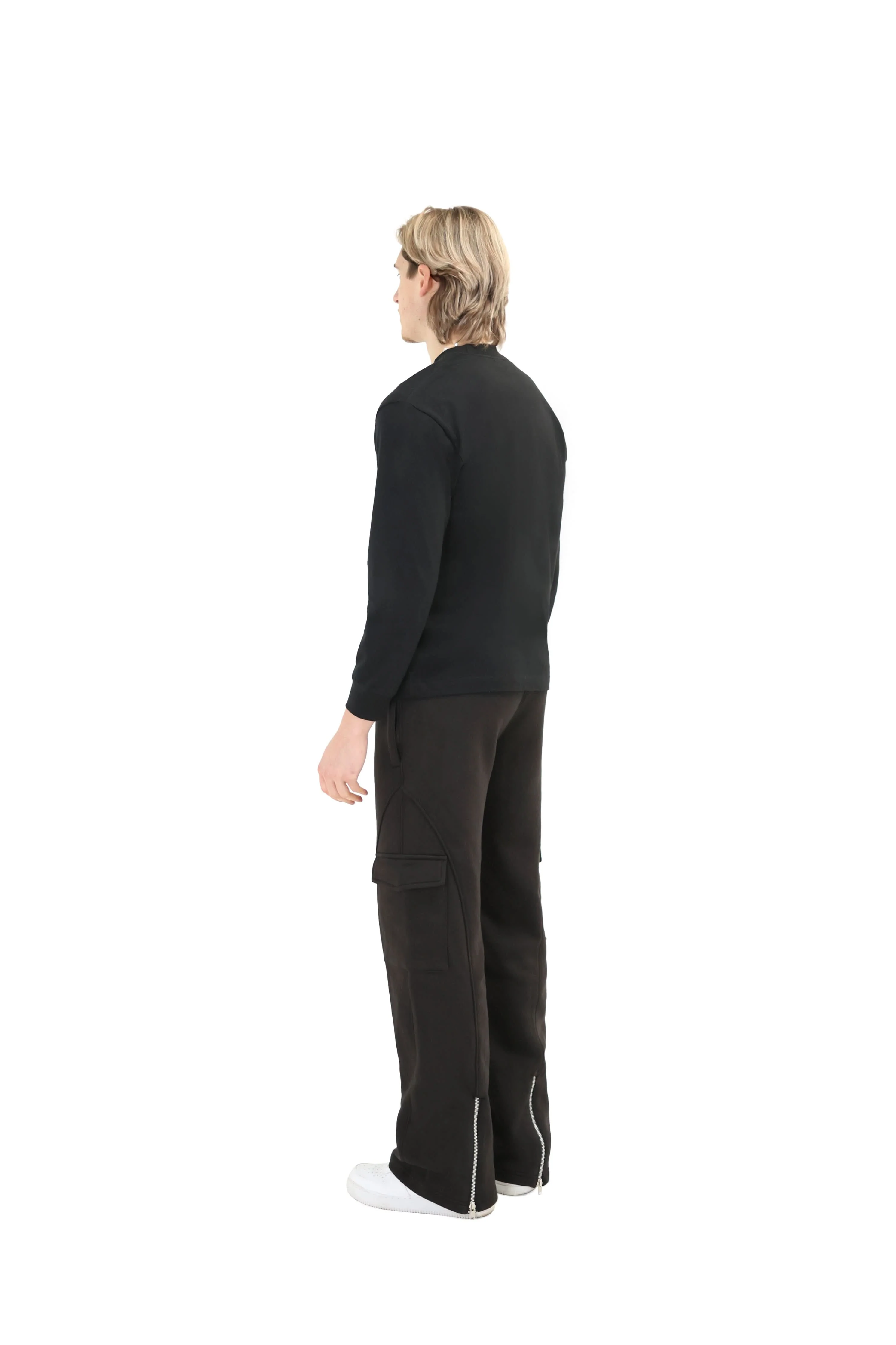 Wide Leg Cargo Joggers with Ankle Zip 330GSM - Image 13