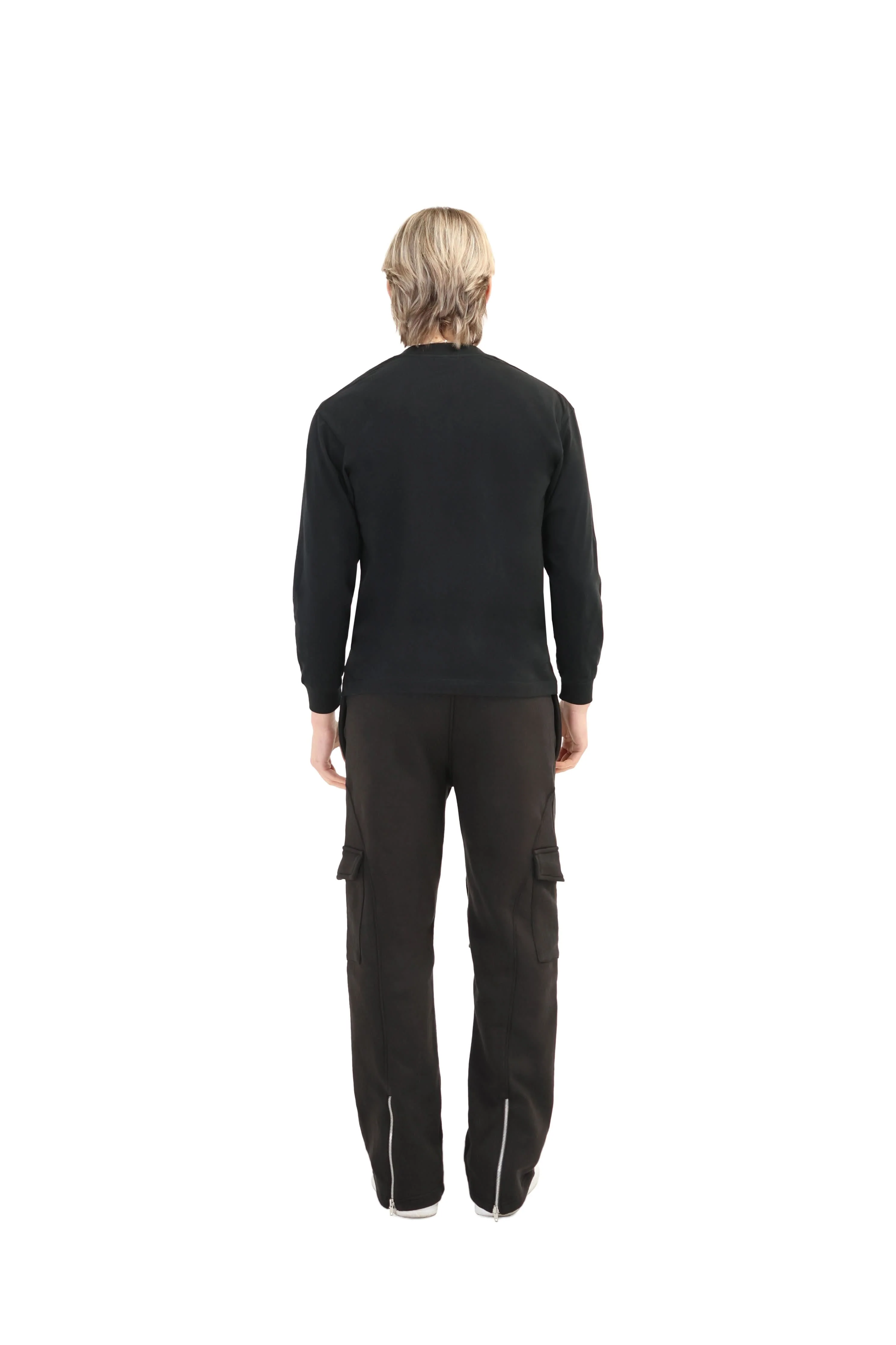 Wide Leg Cargo Joggers with Ankle Zip 330GSM - Image 14