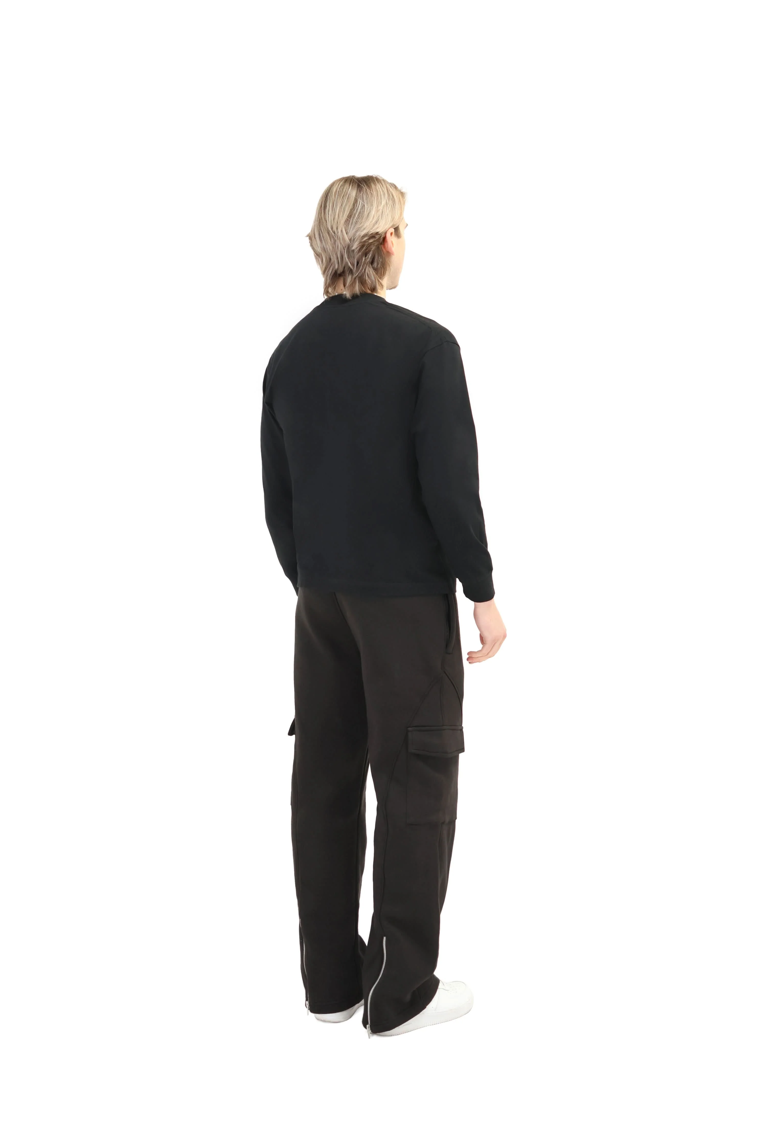 Wide Leg Cargo Joggers with Ankle Zip 330GSM - Image 15