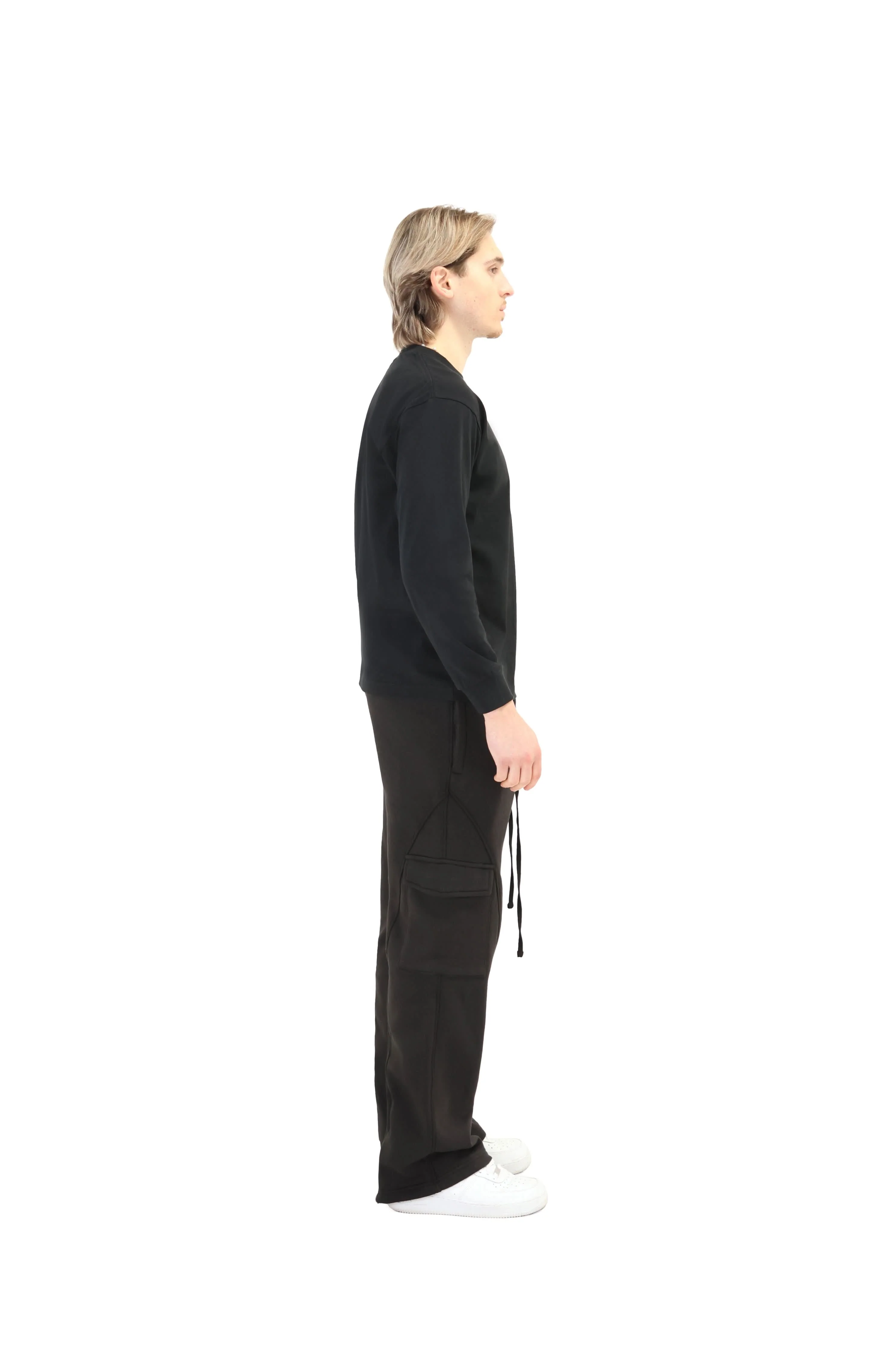 Wide Leg Cargo Joggers with Ankle Zip 330GSM - Image 16