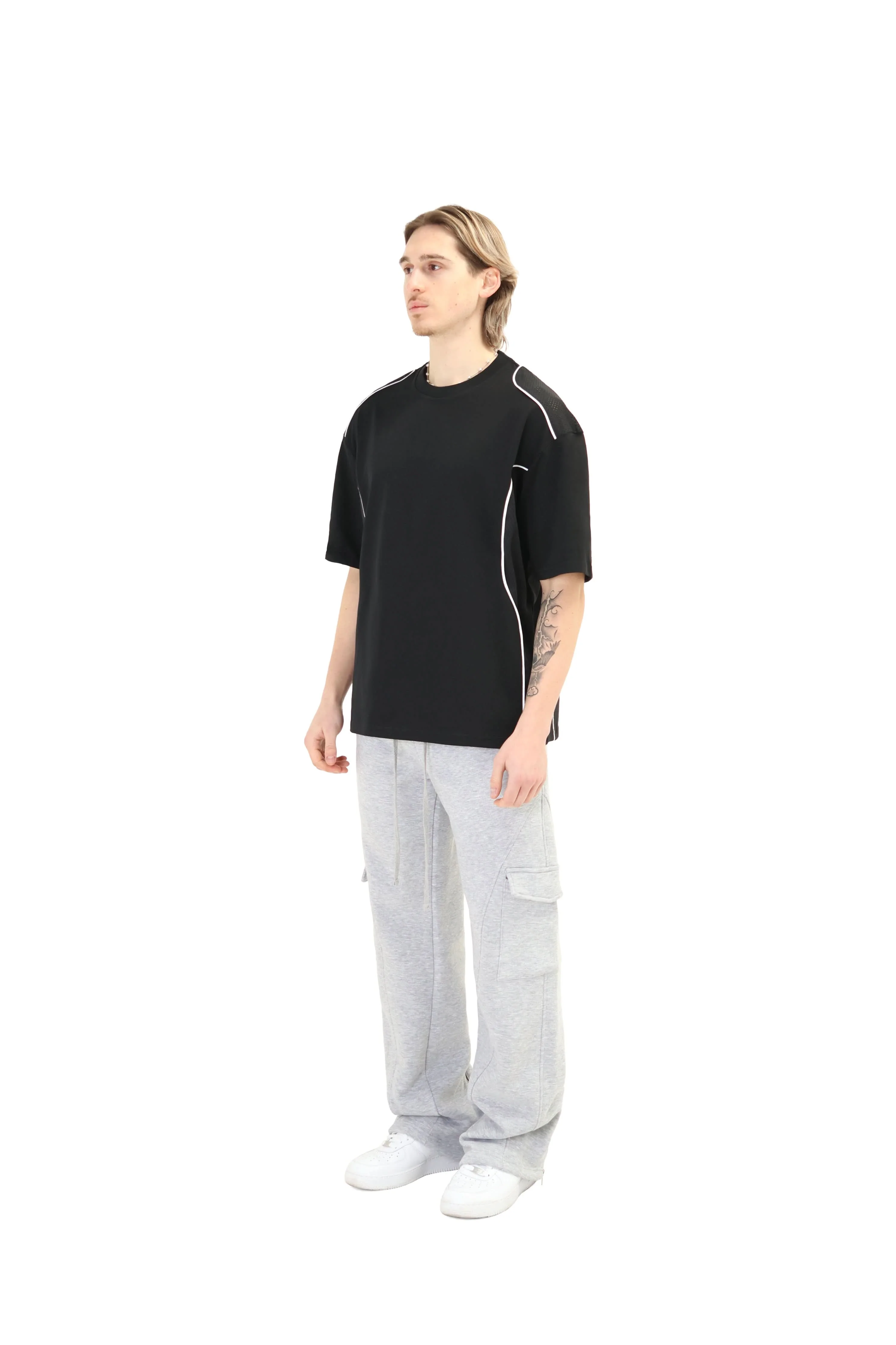 Wide Leg Cargo Joggers with Ankle Zip 330GSM - Image 3