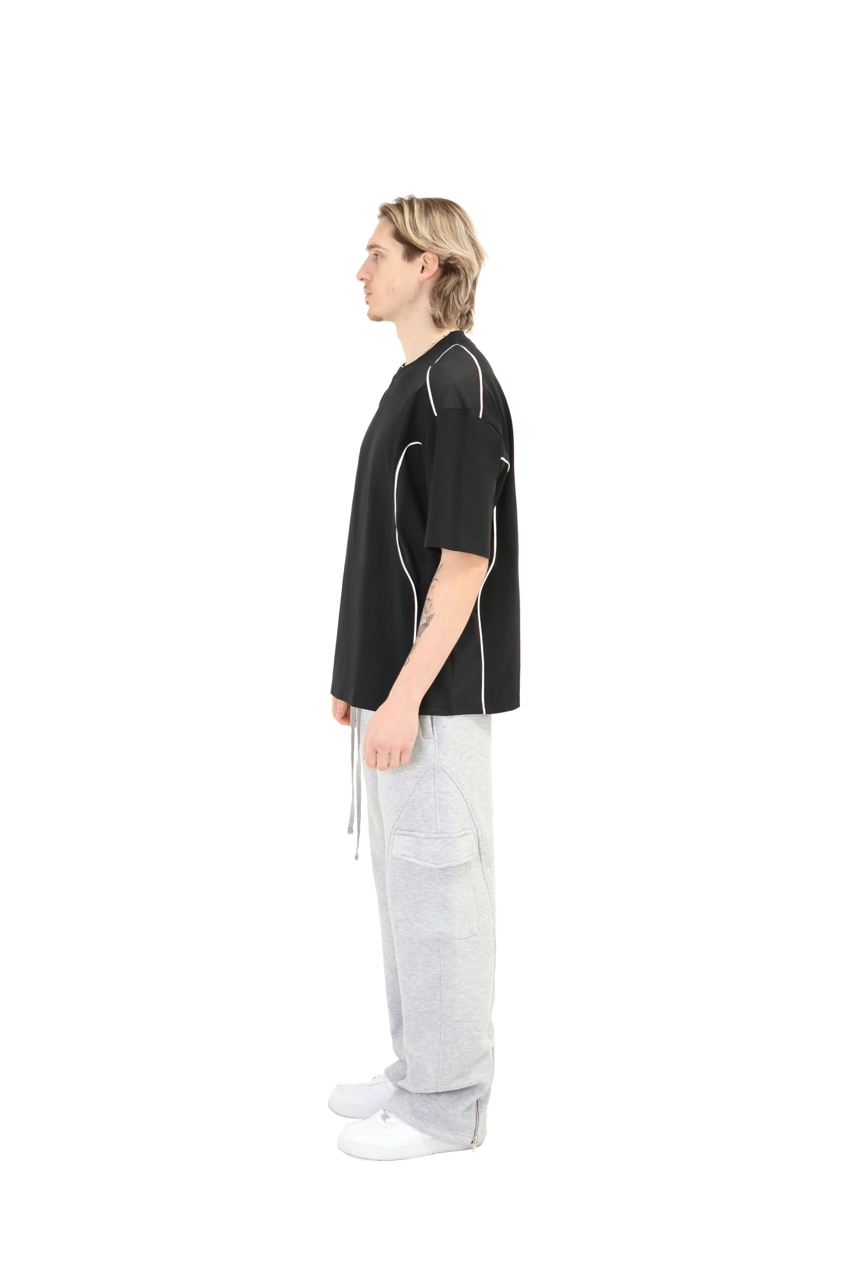 Wide Leg Cargo Joggers with Ankle Zip 330GSM - Image 4