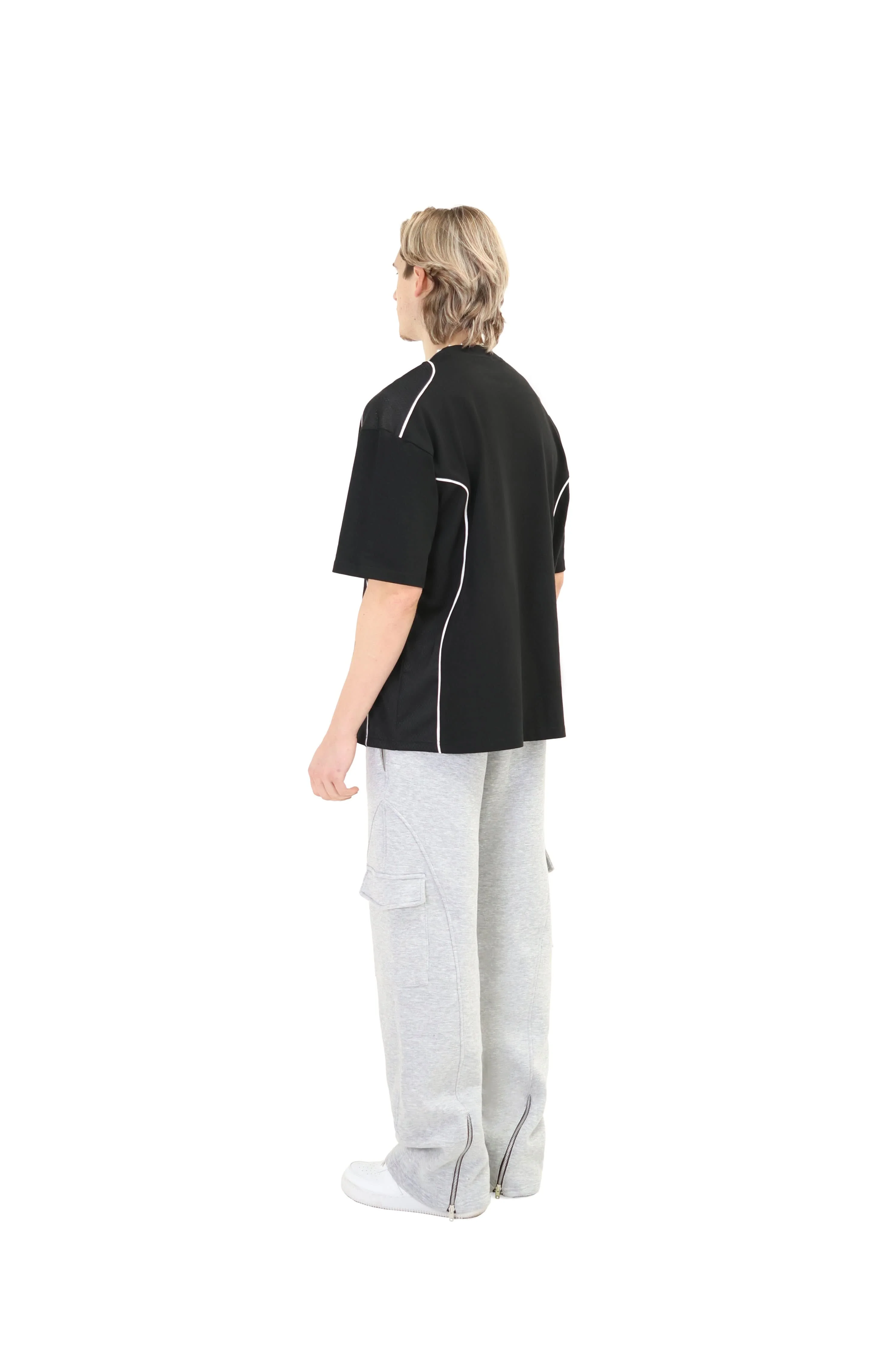 Wide Leg Cargo Joggers with Ankle Zip 330GSM - Image 5