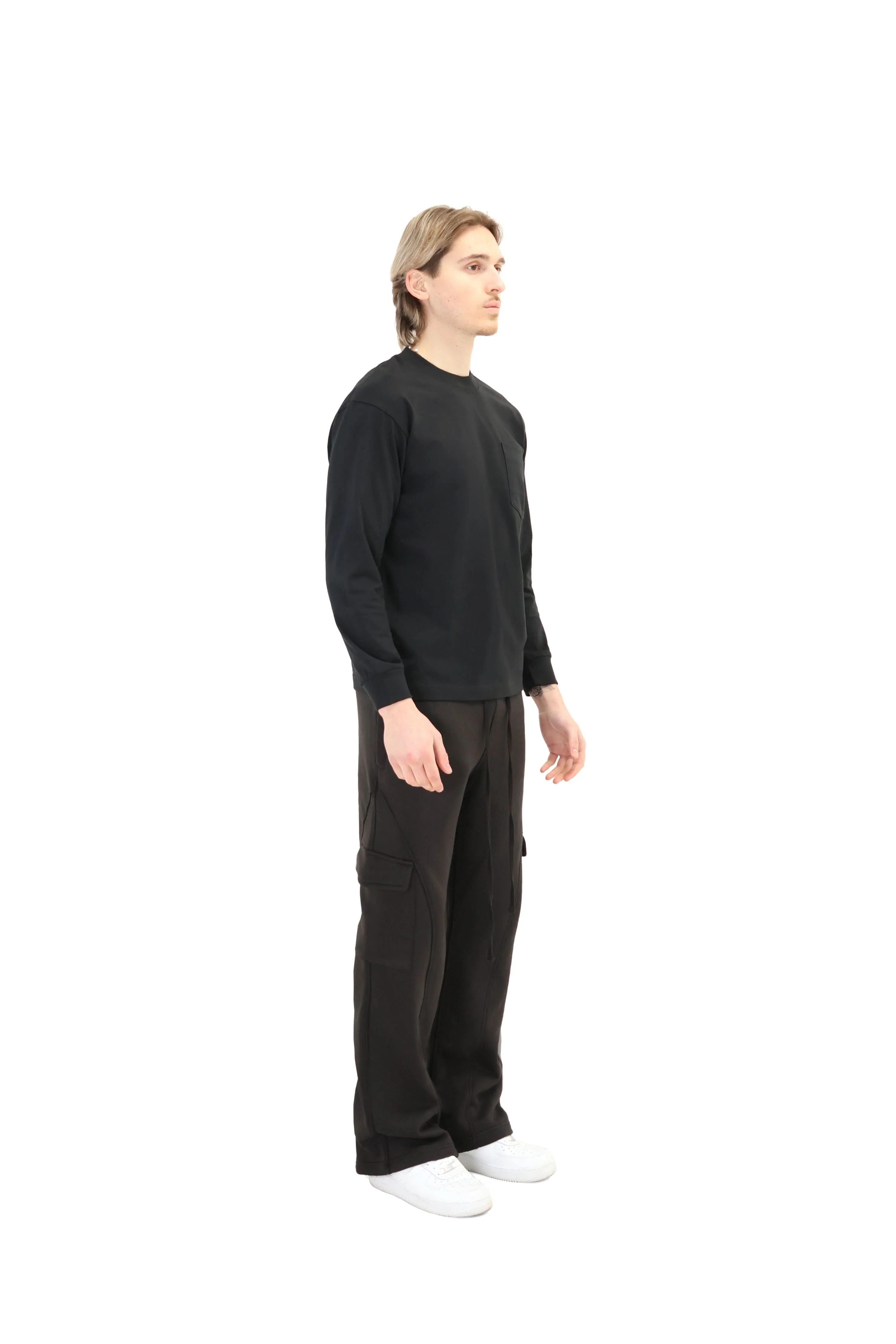 Wide Leg Cargo Joggers with Ankle Zip 330GSM - Image 9